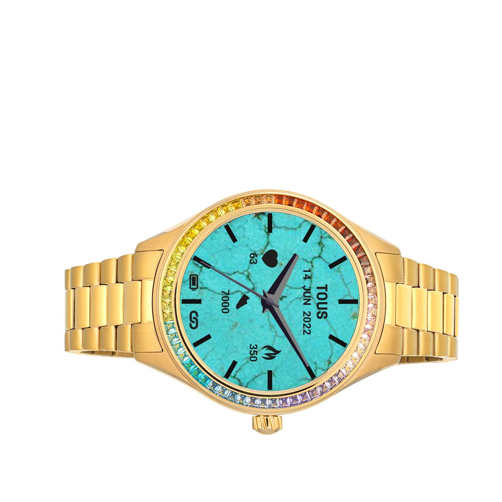 Reloj Smartwatch de acero IP rainbow T-Shine Connect Tous-1