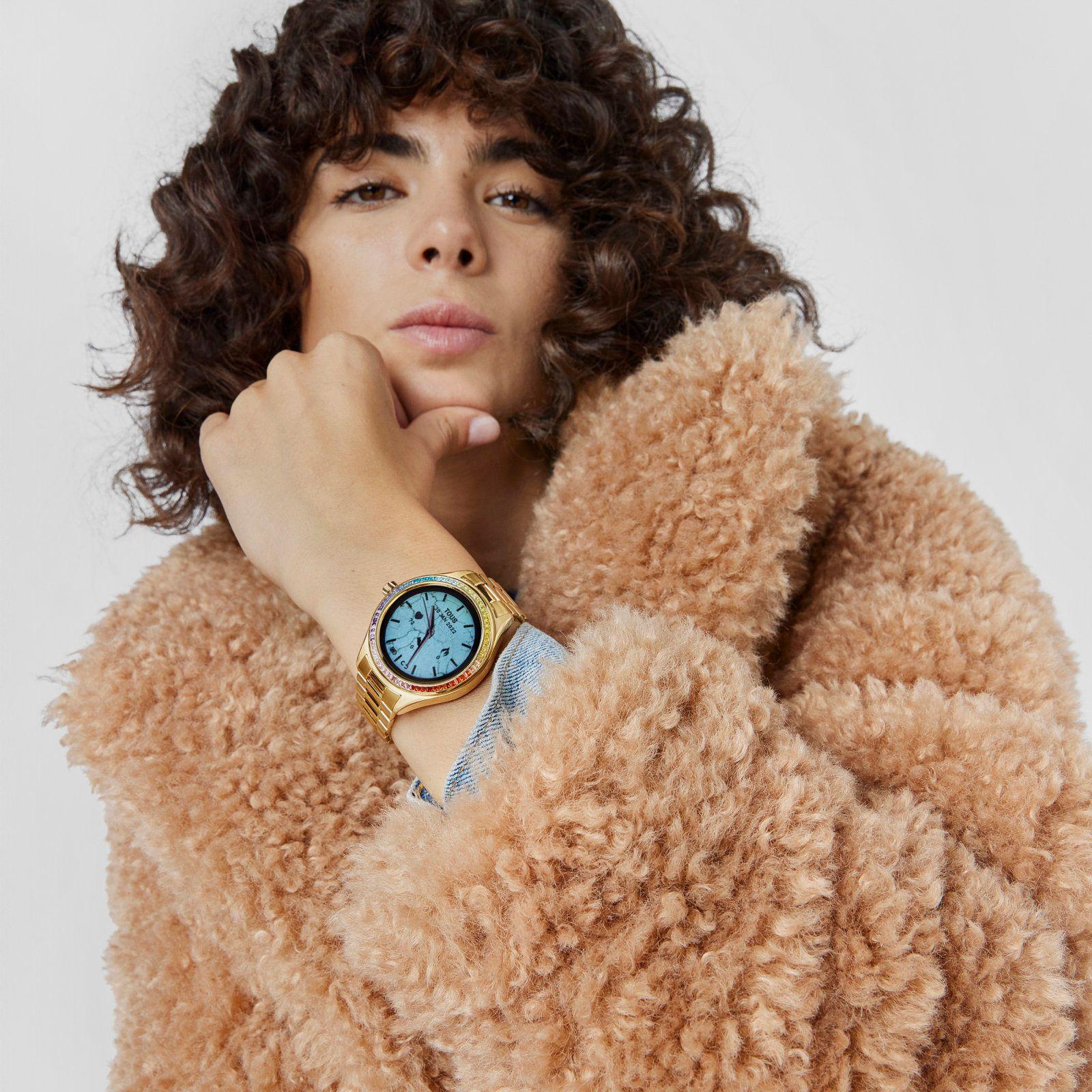 Reloj Smartwatch de acero IP rainbow T-Shine Connect Tous-2