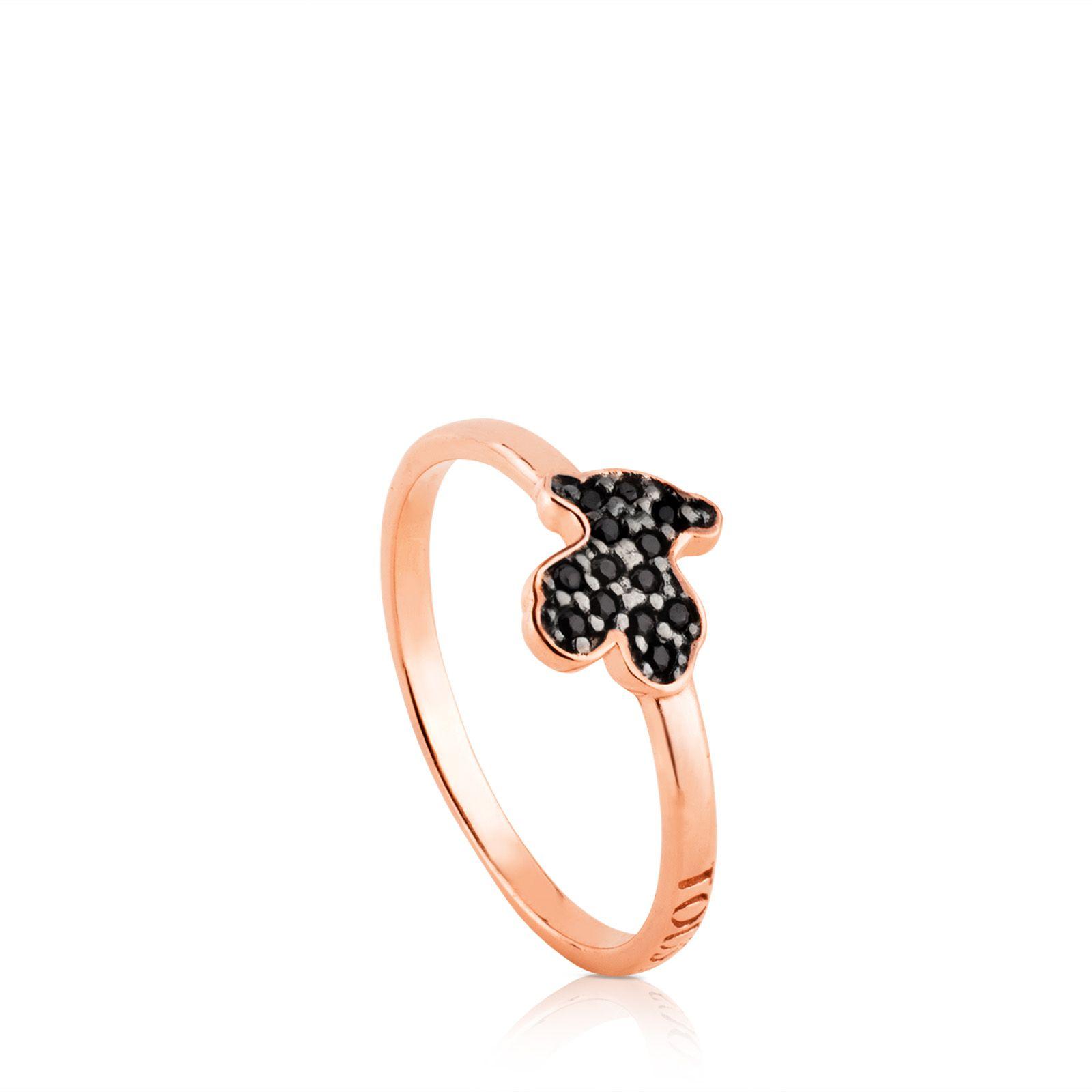 Anillo Motif de Plata Vermeil Rosa Tous-0