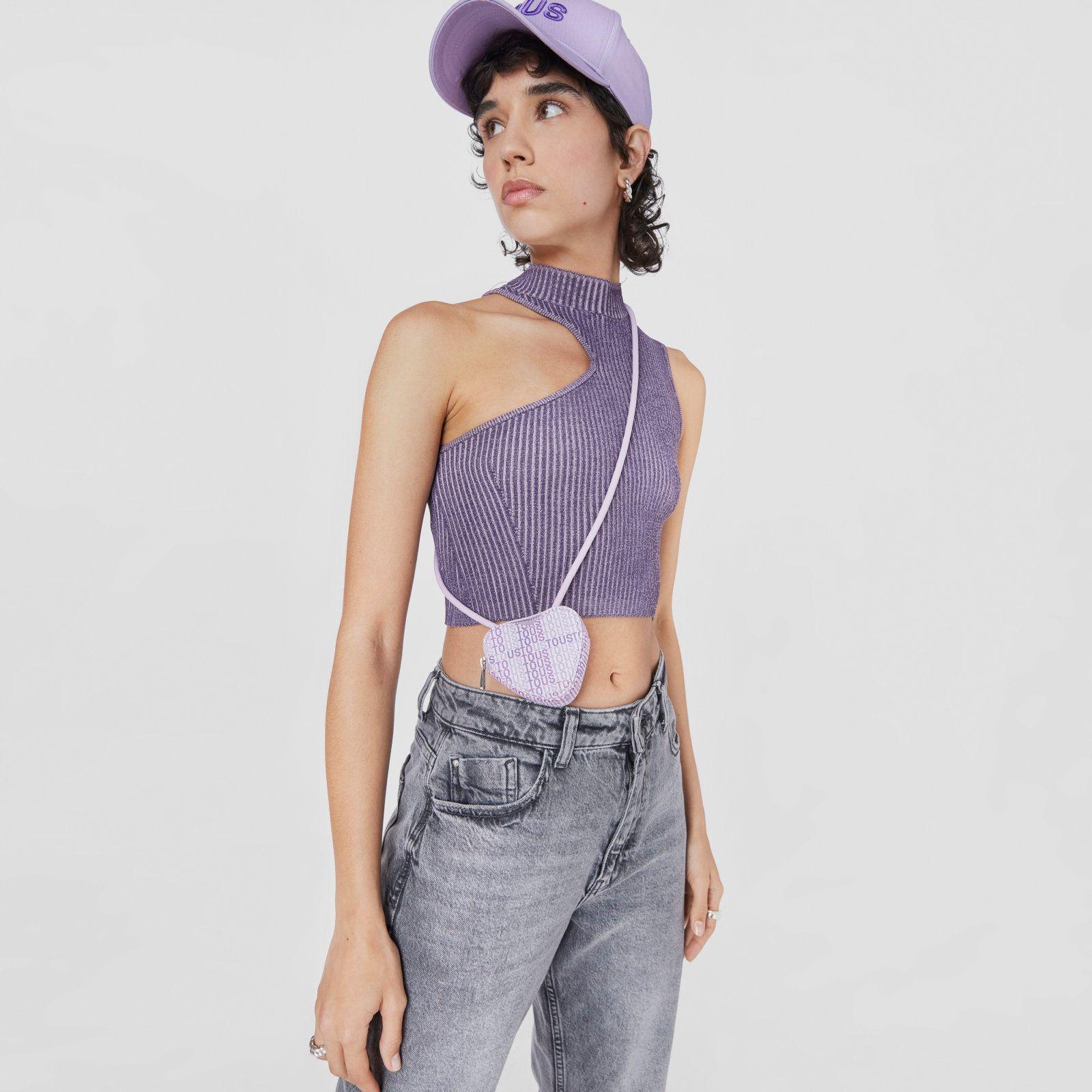 Monedero colgante corazón malva TOUS Cecilia-4