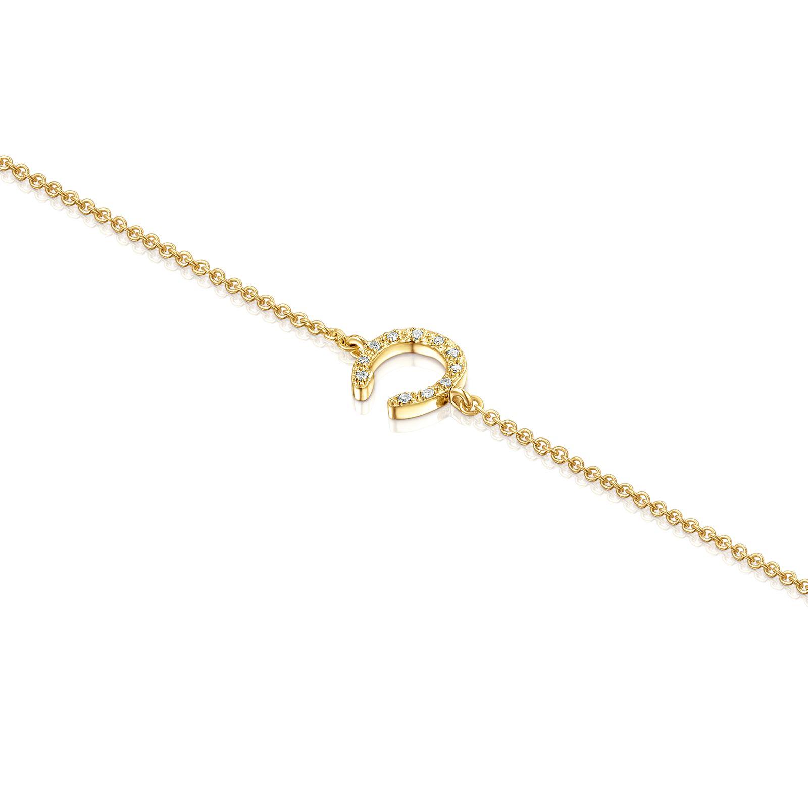 Pulsera Tous  Good Vibes herradura de oro y diamantes-2