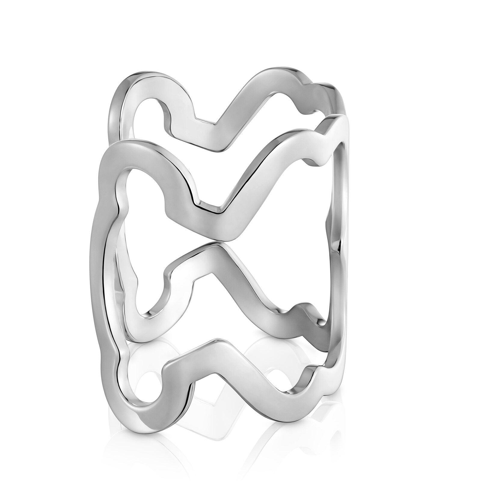 Pulsera esclava xl de acero con silueta oso Carrusel-2