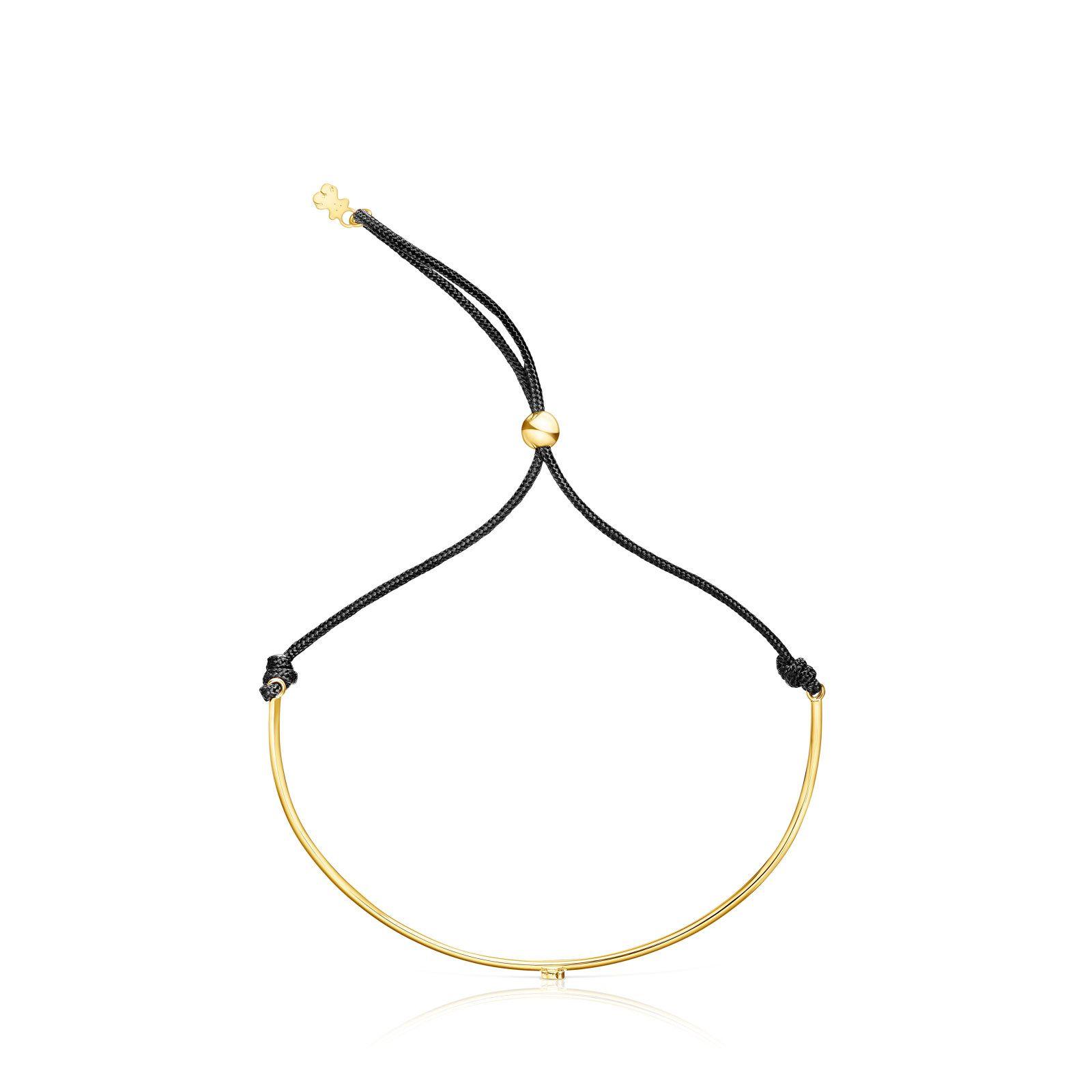 Pulsera de oro y nylon con oso TOUS Cool Joy-1