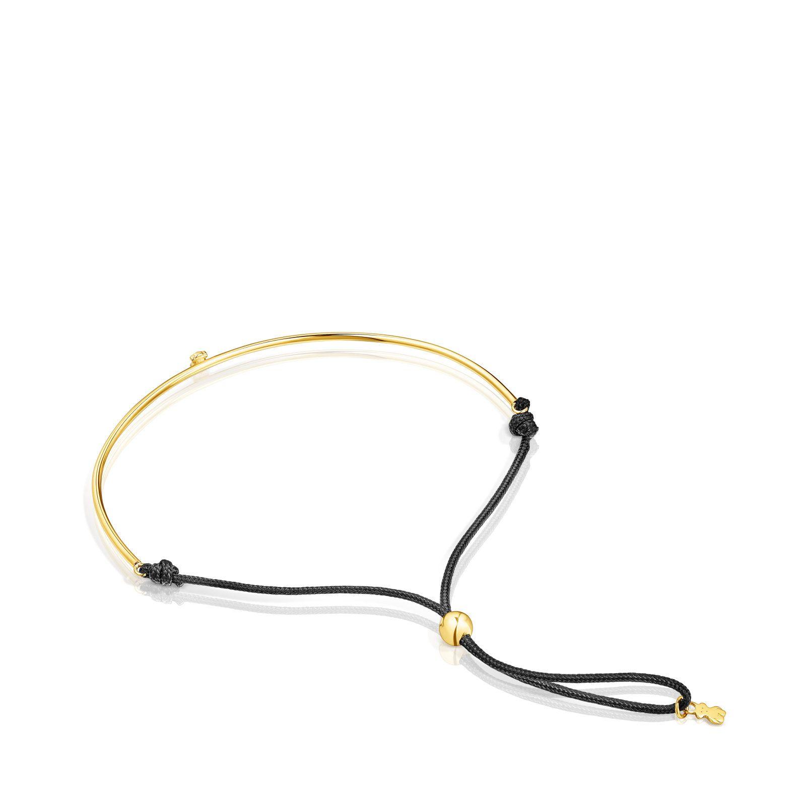 Pulsera de oro y nylon con oso TOUS Cool Joy-2
