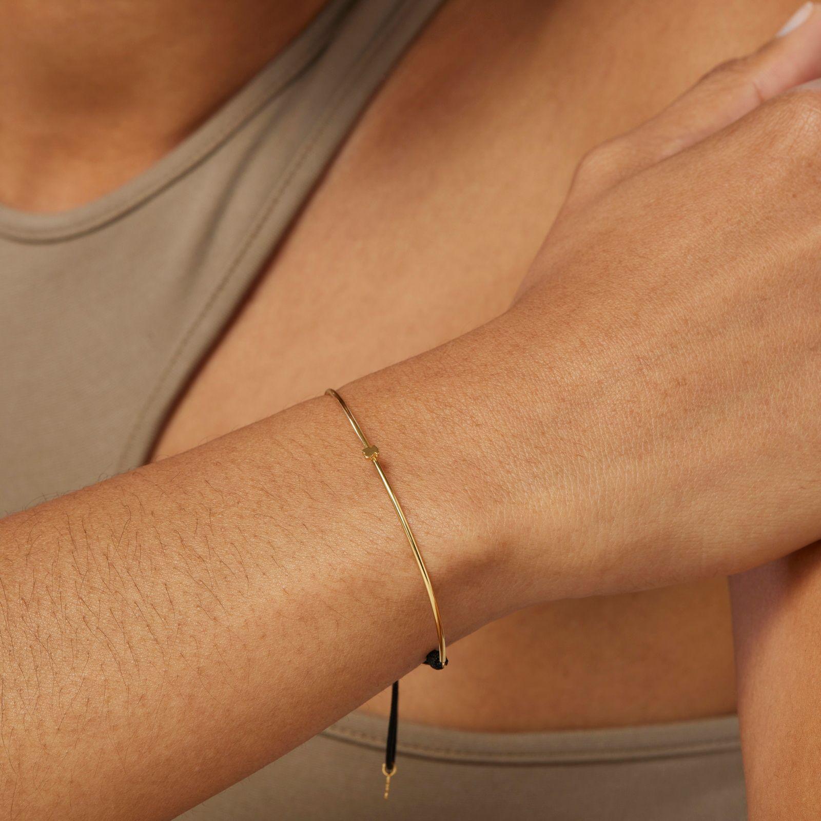 Pulsera de oro y nylon con oso TOUS Cool Joy-4