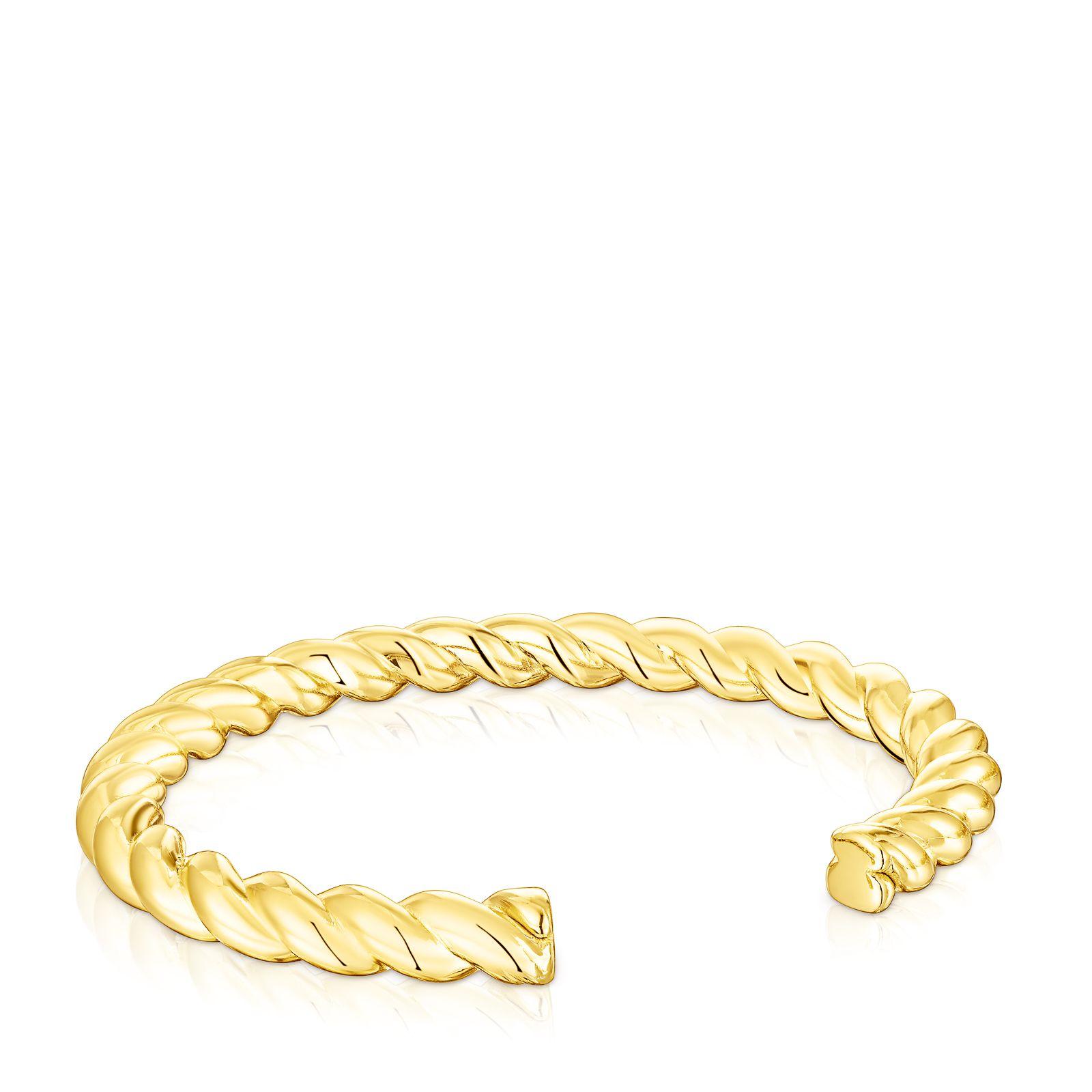 Pulsera XL de plata vermeil Twisted-2