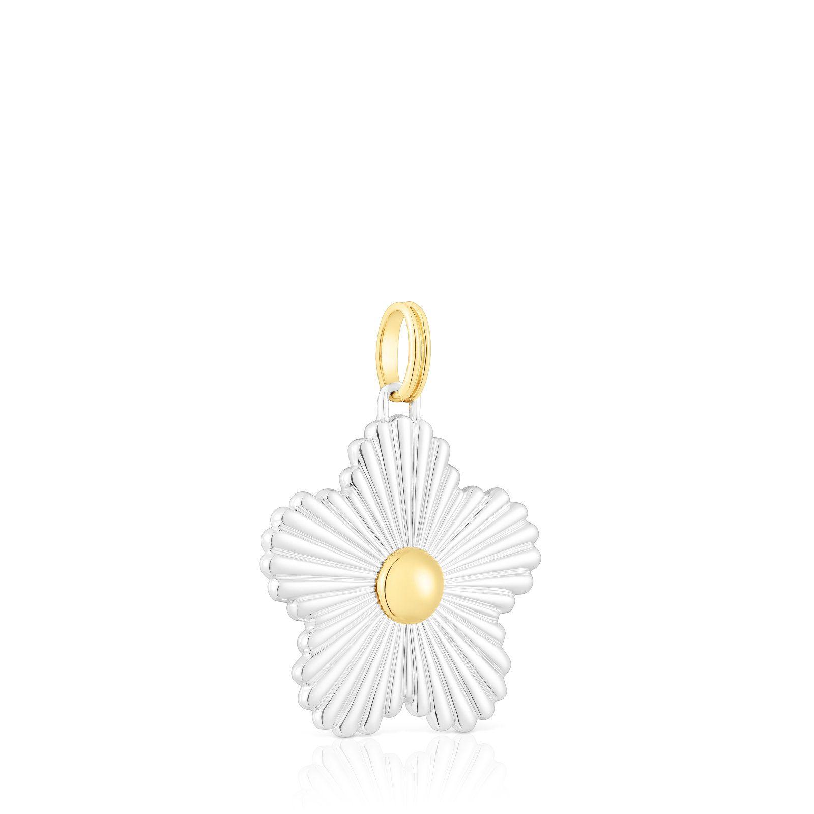 Colgante de plata y plata vermeil flor Iris Motif Tous-1