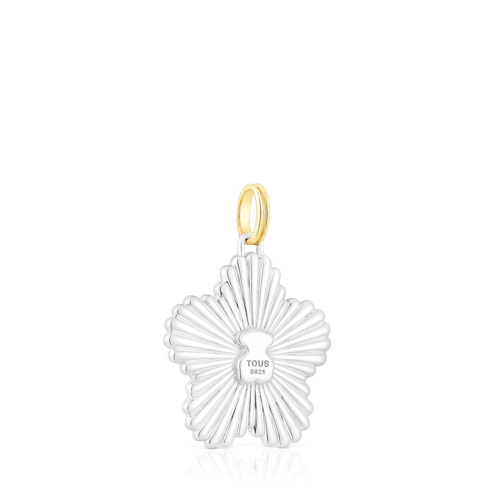 Colgante de plata y plata vermeil flor Iris Motif Tous-2