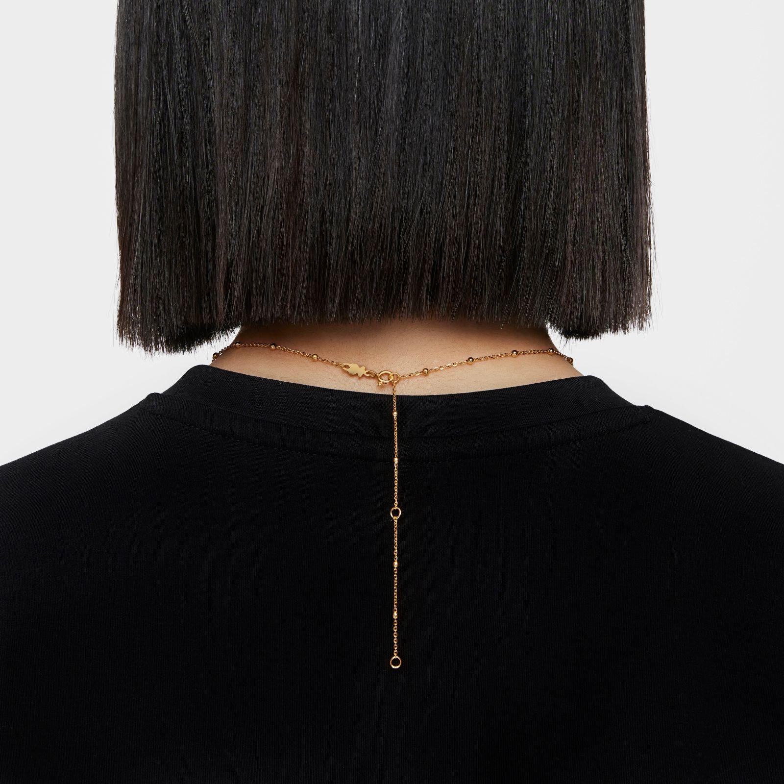 Gargantilla baño de oro de 18 kt sobre plata con bolas-2