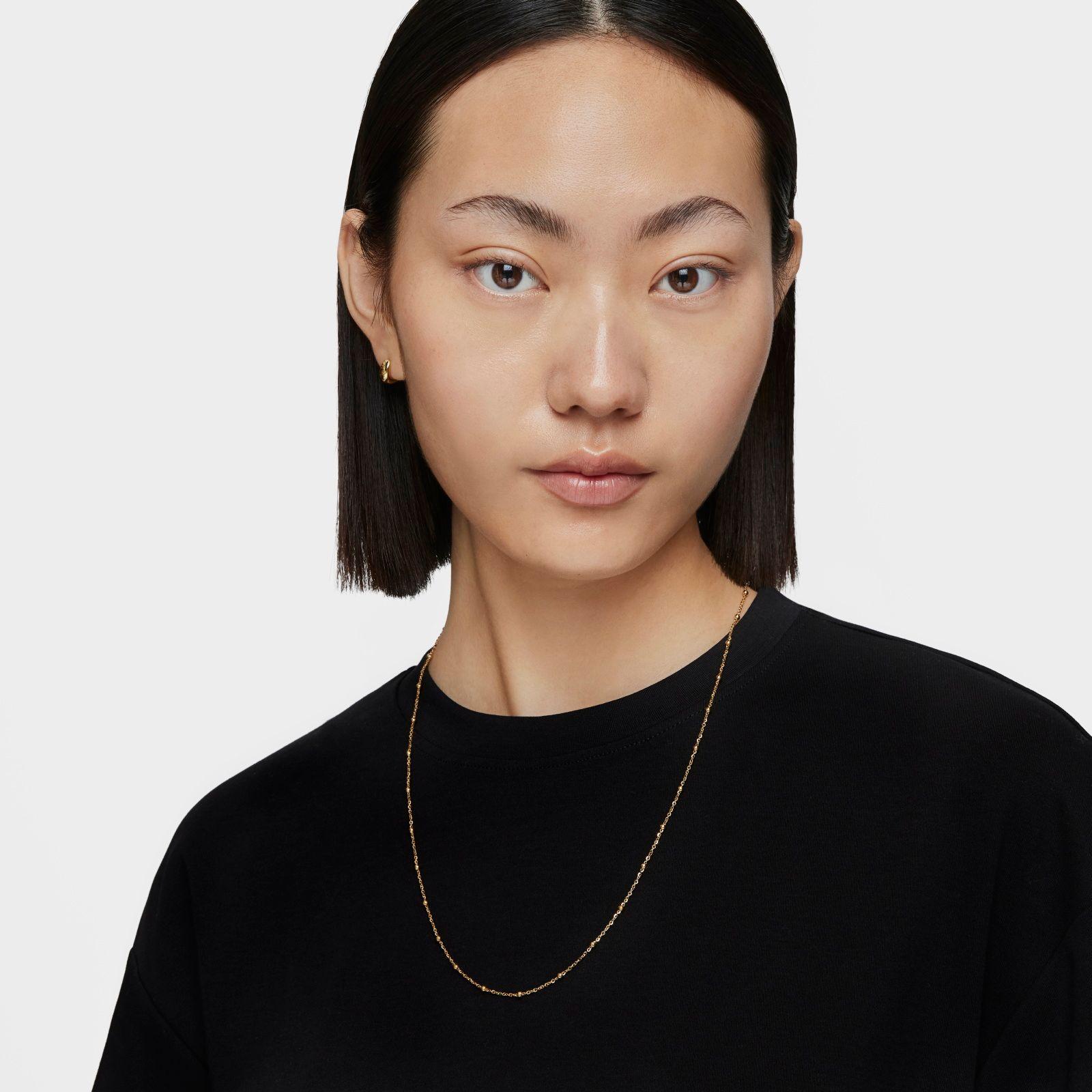 Gargantilla baño de oro de 18 kt sobre plata con bolas-3