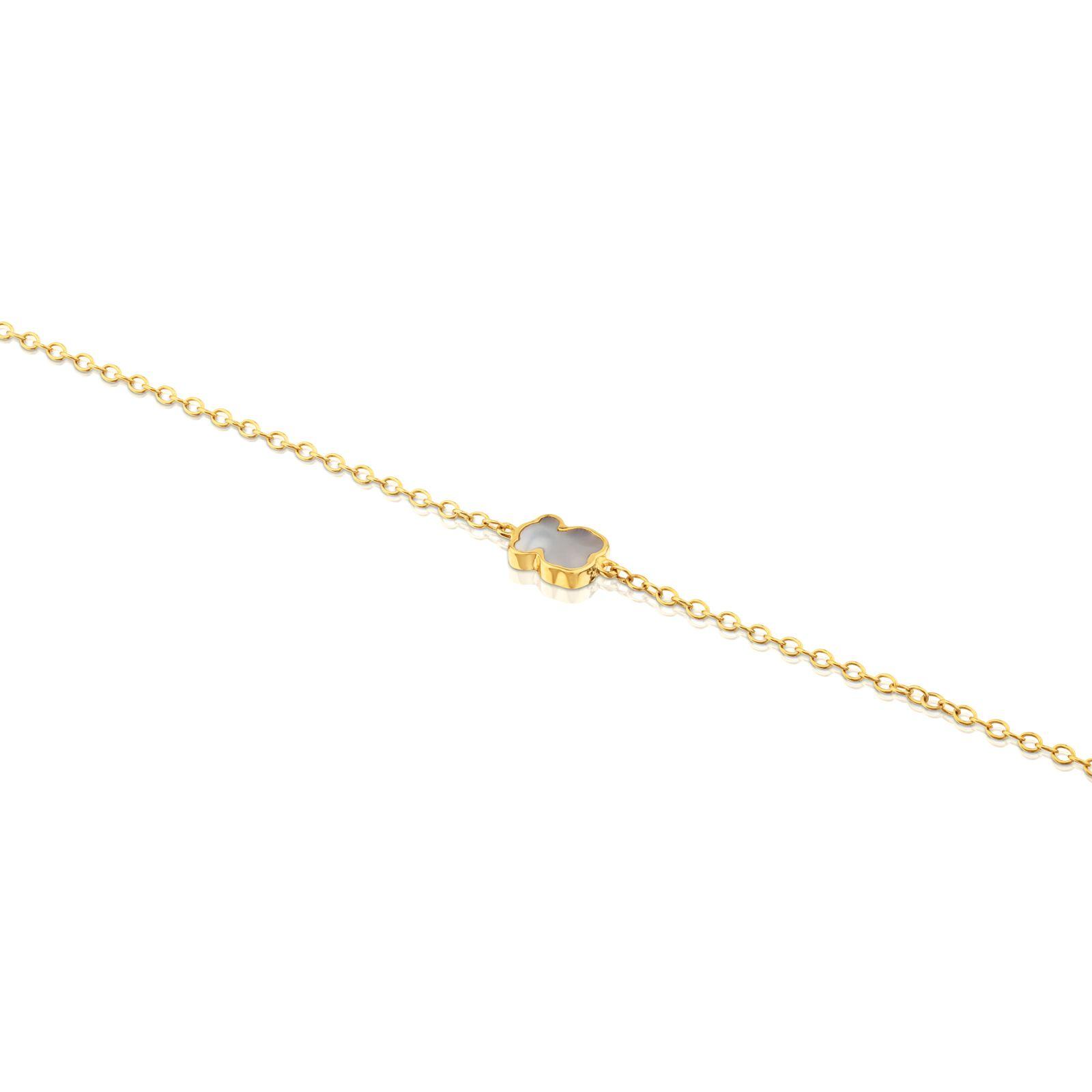 Pulsera XXS oso de Oro y Nácar Tous-2
