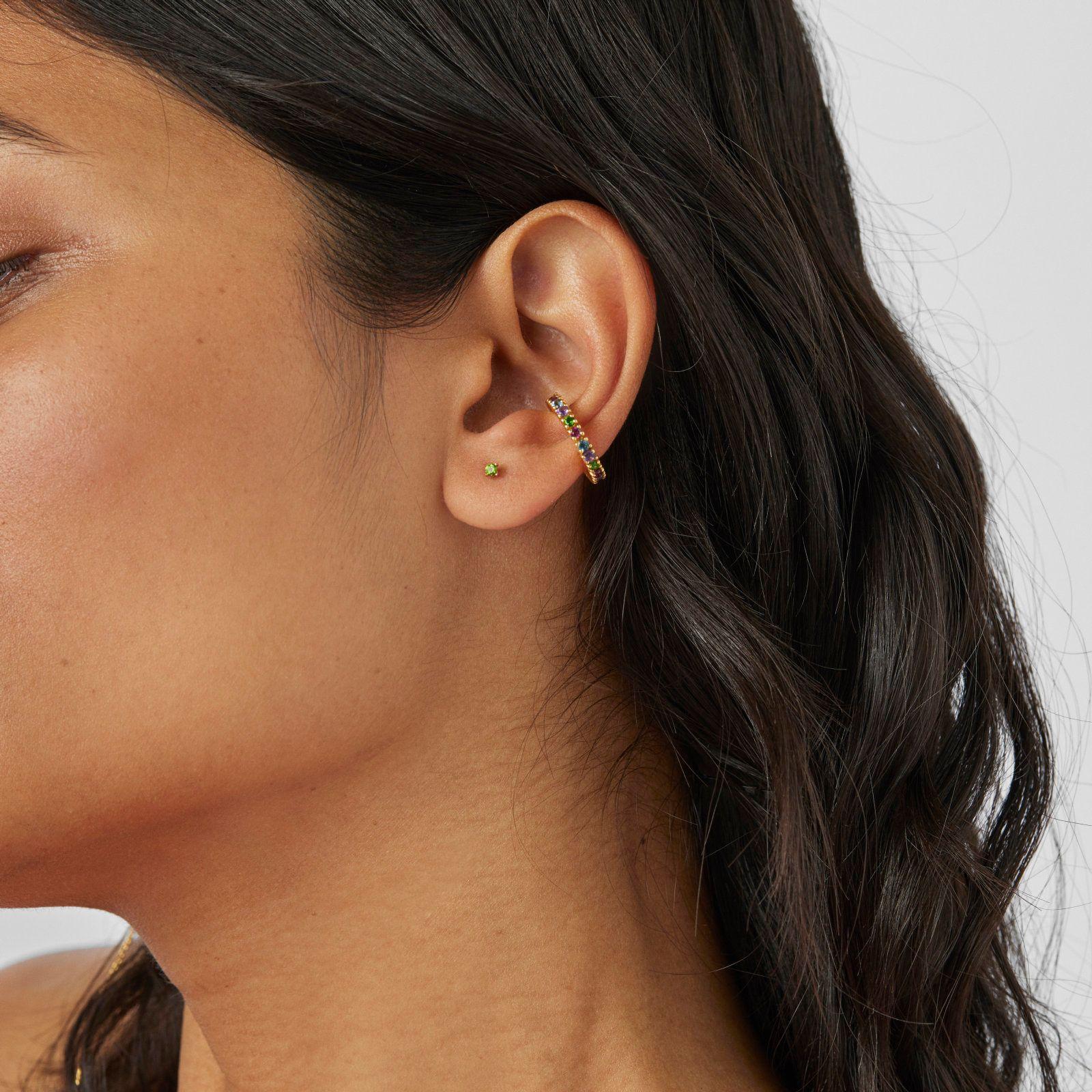 Aro Earcuff de plata vermeil y gemas TOUS Straight-4