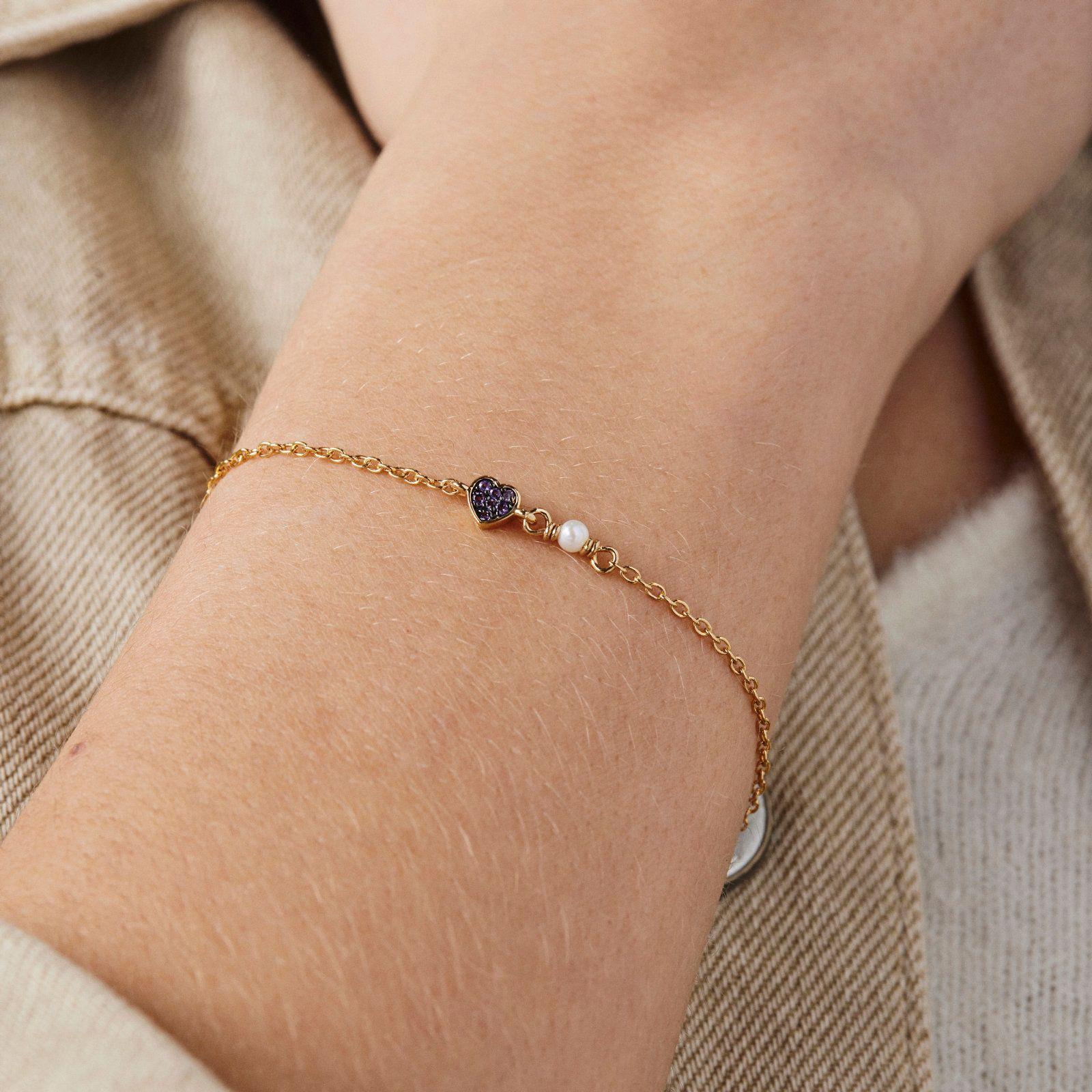 Pulsera de plata vermeil con corazón New Motif Tous-5