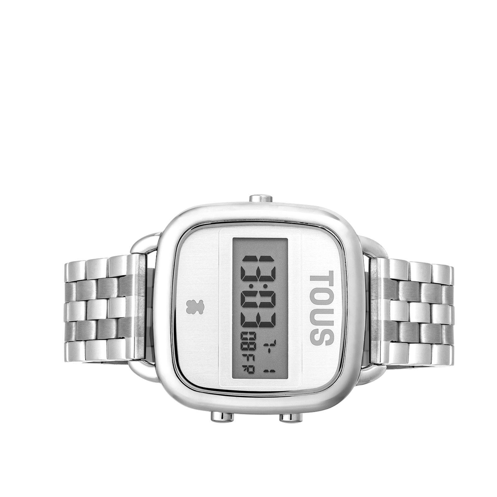 Reloj digital con brazalete de acero D-Logo Tous-1