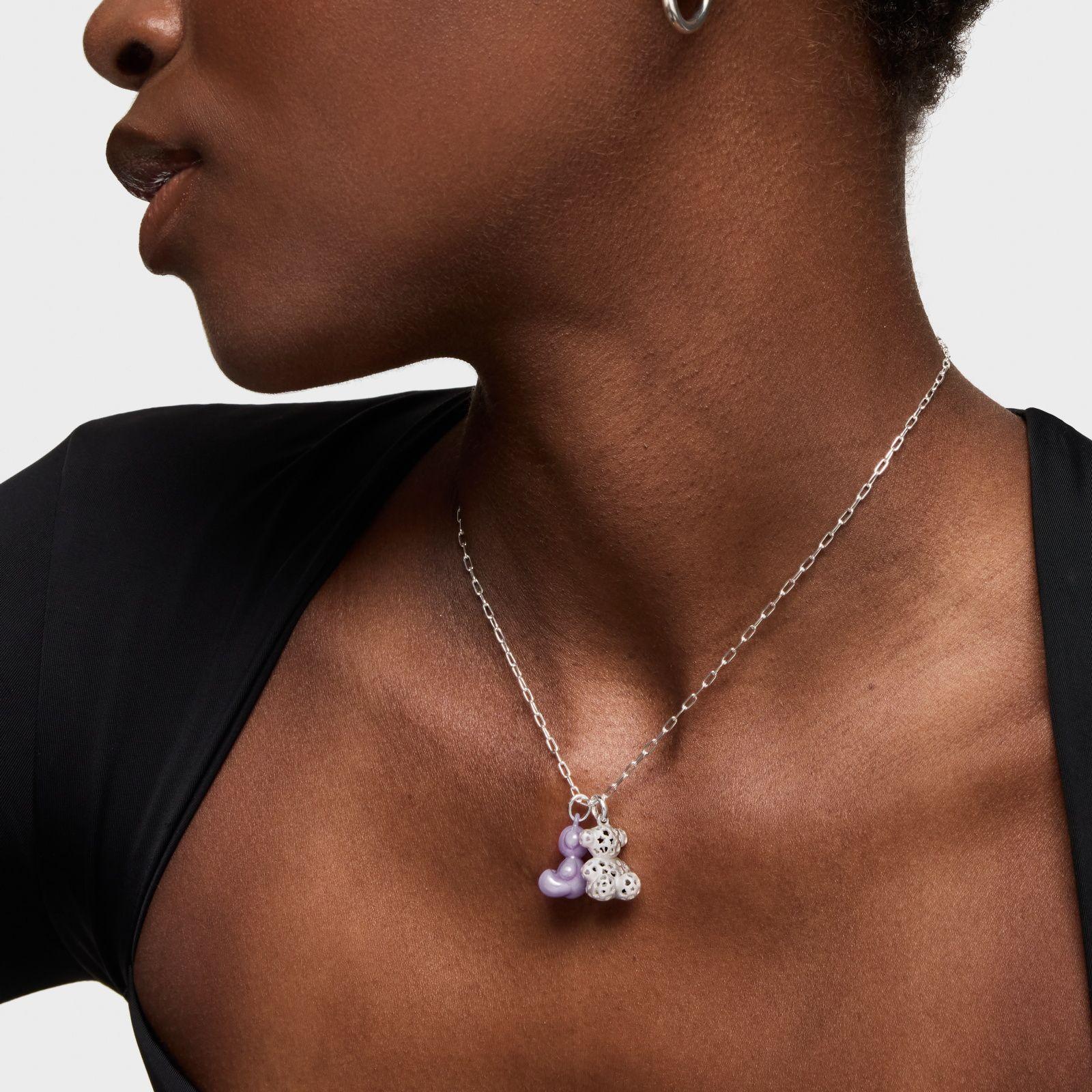 Colgante oso de plata con motivos troquelados Bold Bear-4