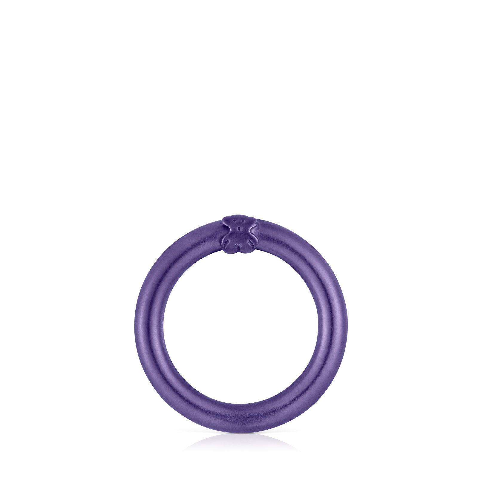 Anilla mediana de plata en color morado Hold-0