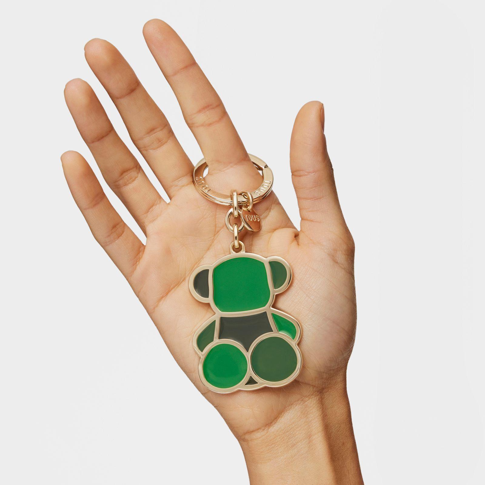 Llavero verde TOUS Bear Faceted-2
