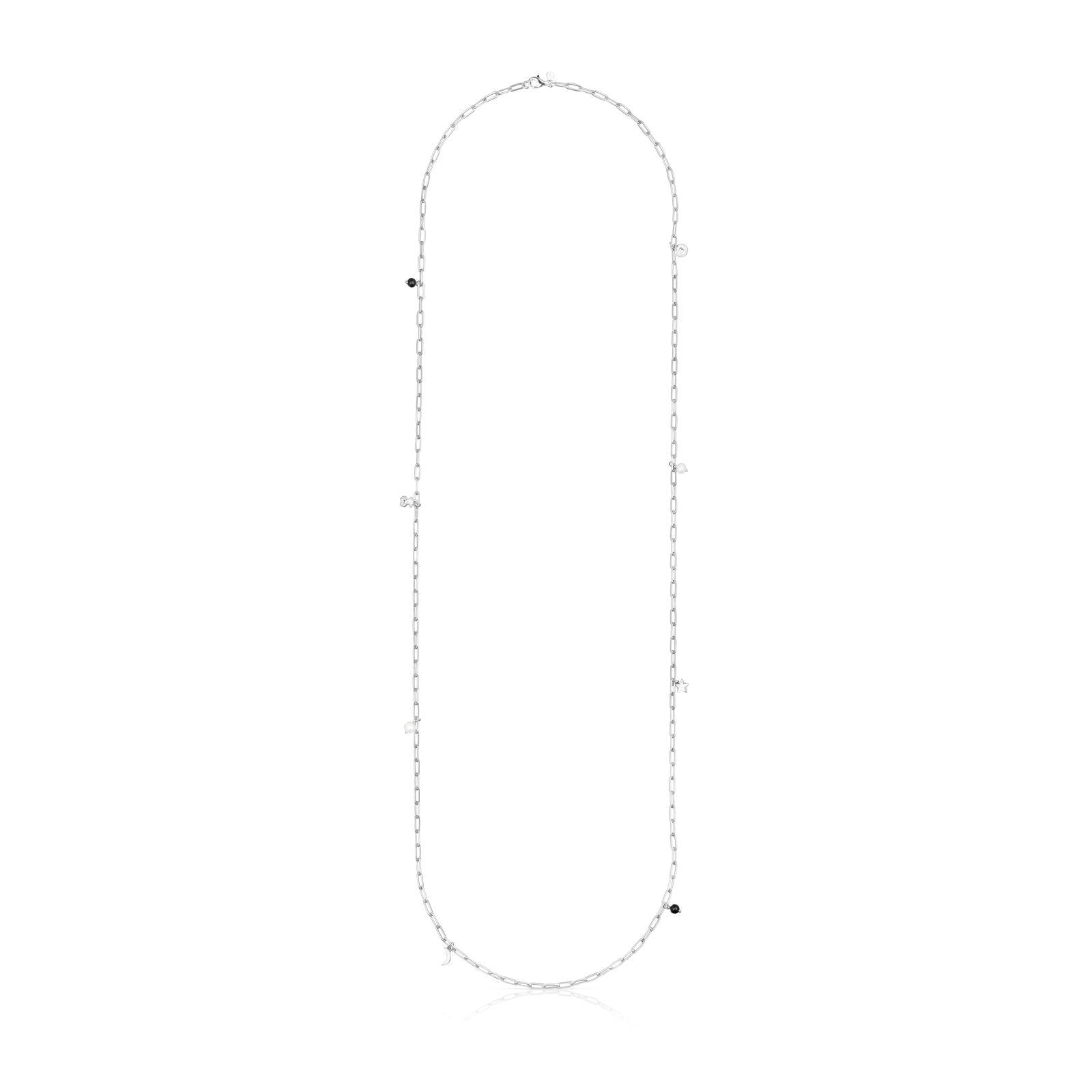 Collar largo de plata, perlas y onix Magic Nature Tous-1