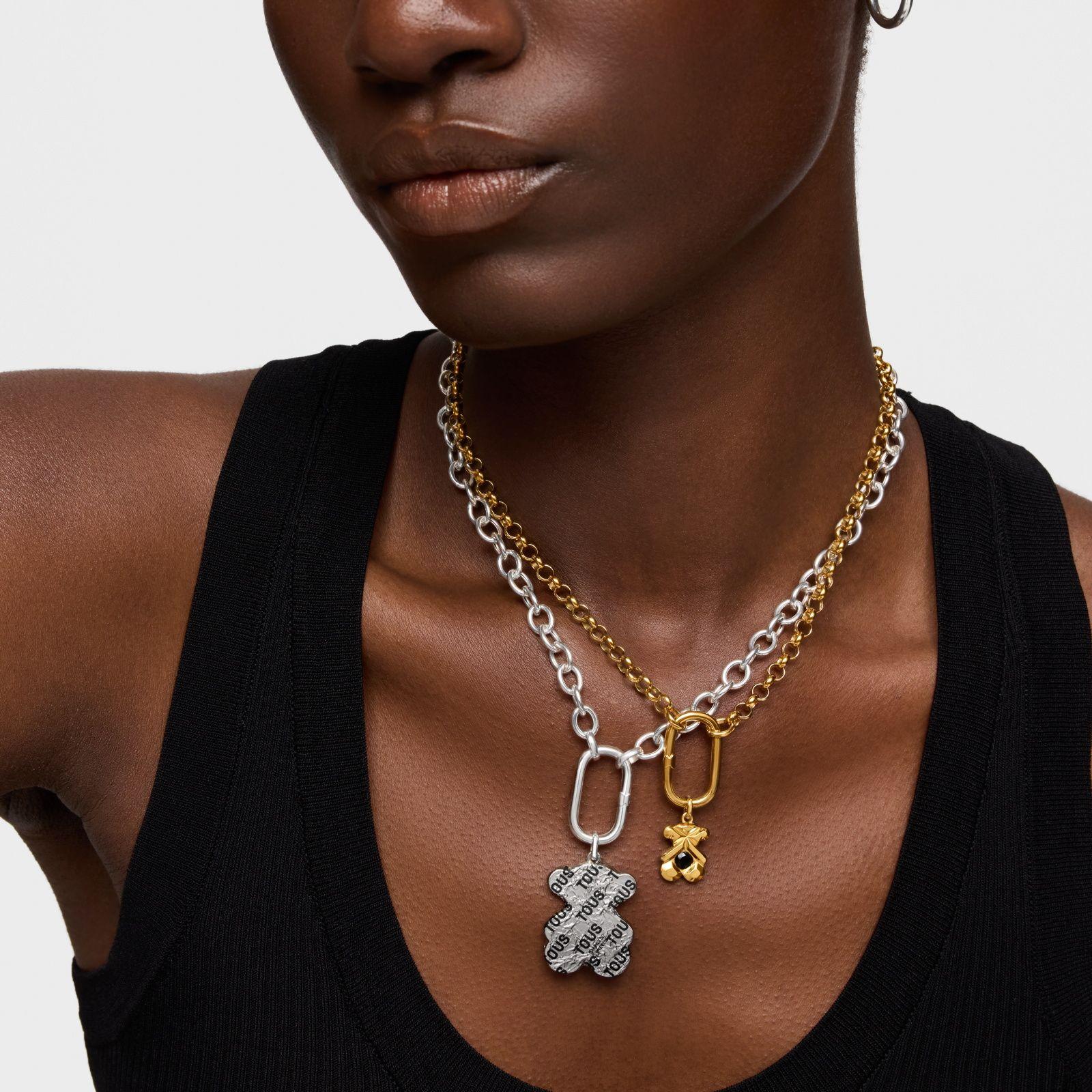 Colgante oso de plata y acero print Sweet Dolls-4