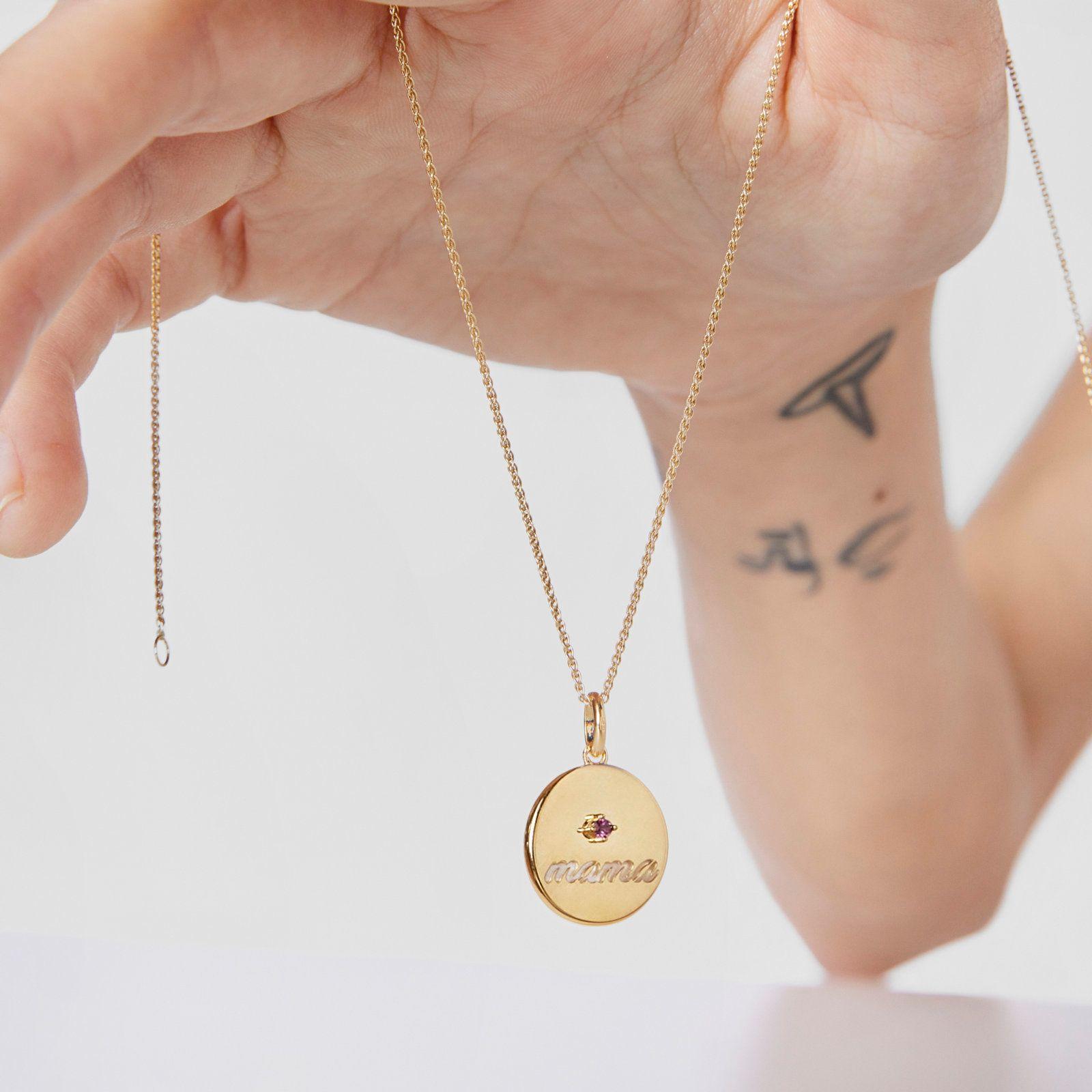 Colgante reversible Mama de vermeil, nácar y rodolita TOUS-6