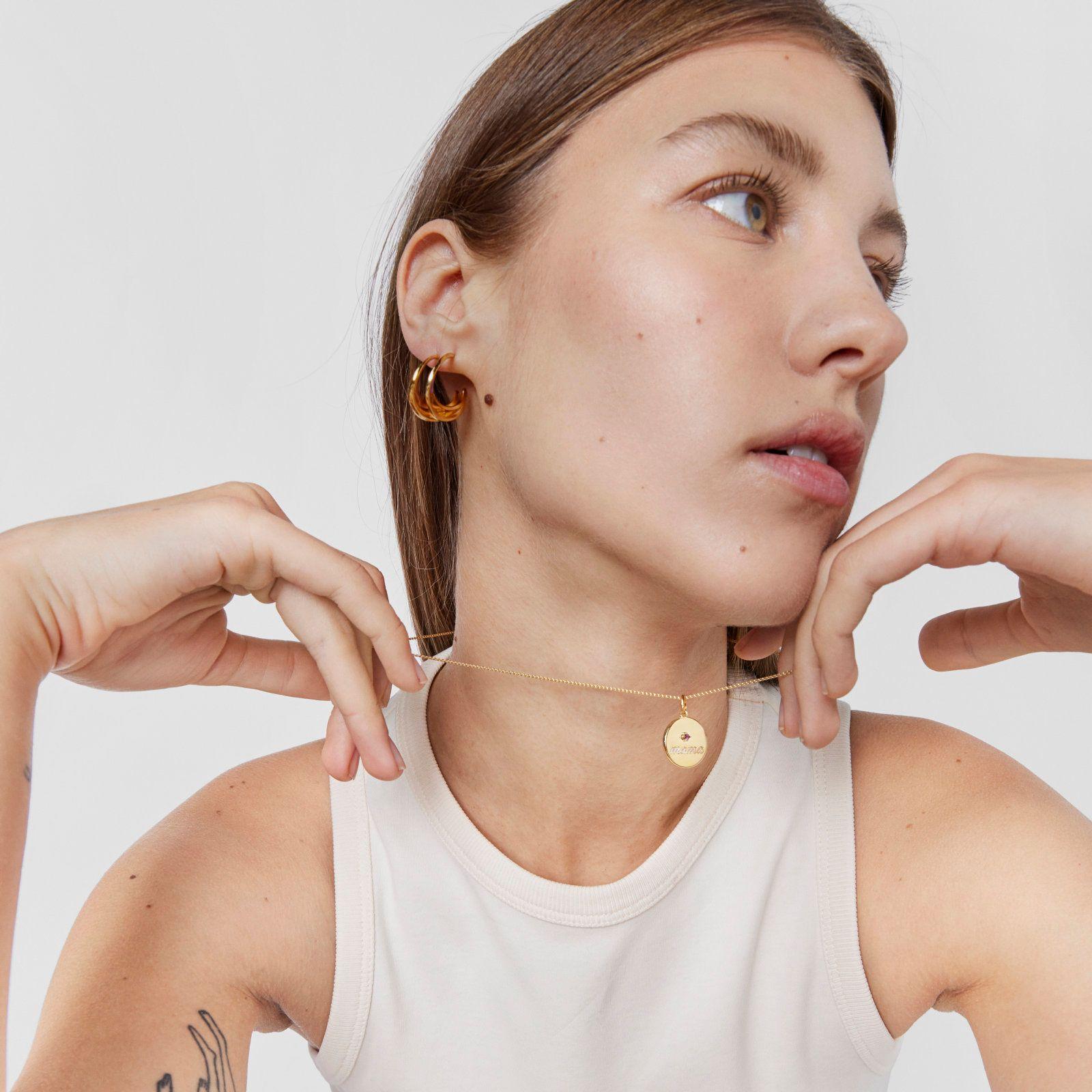 Colgante reversible Mama de vermeil, nácar y rodolita TOUS-7