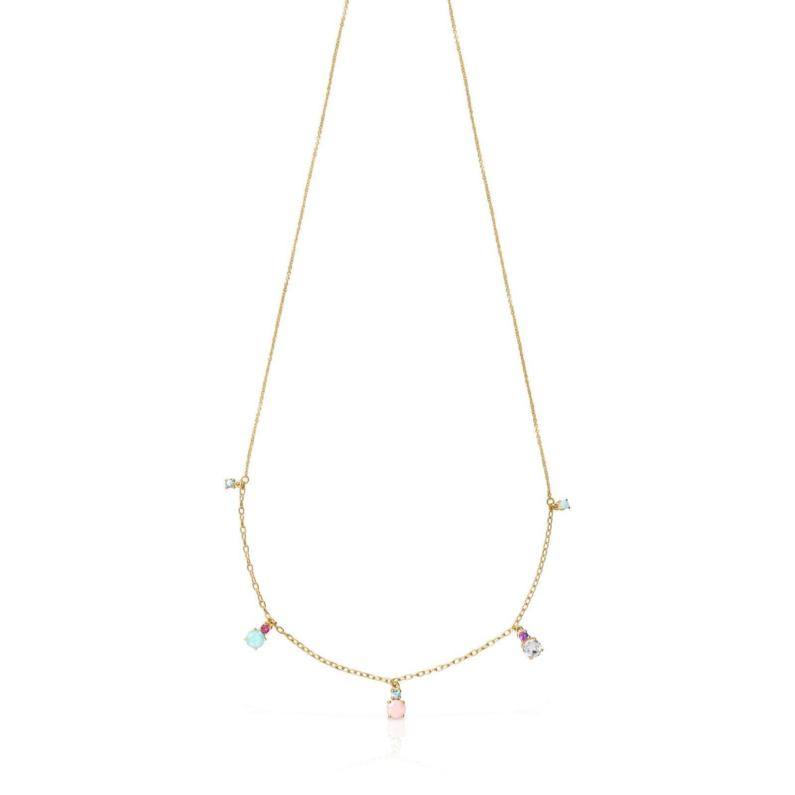 Collar Tous Mini Ivette de Oro con Gemas-0