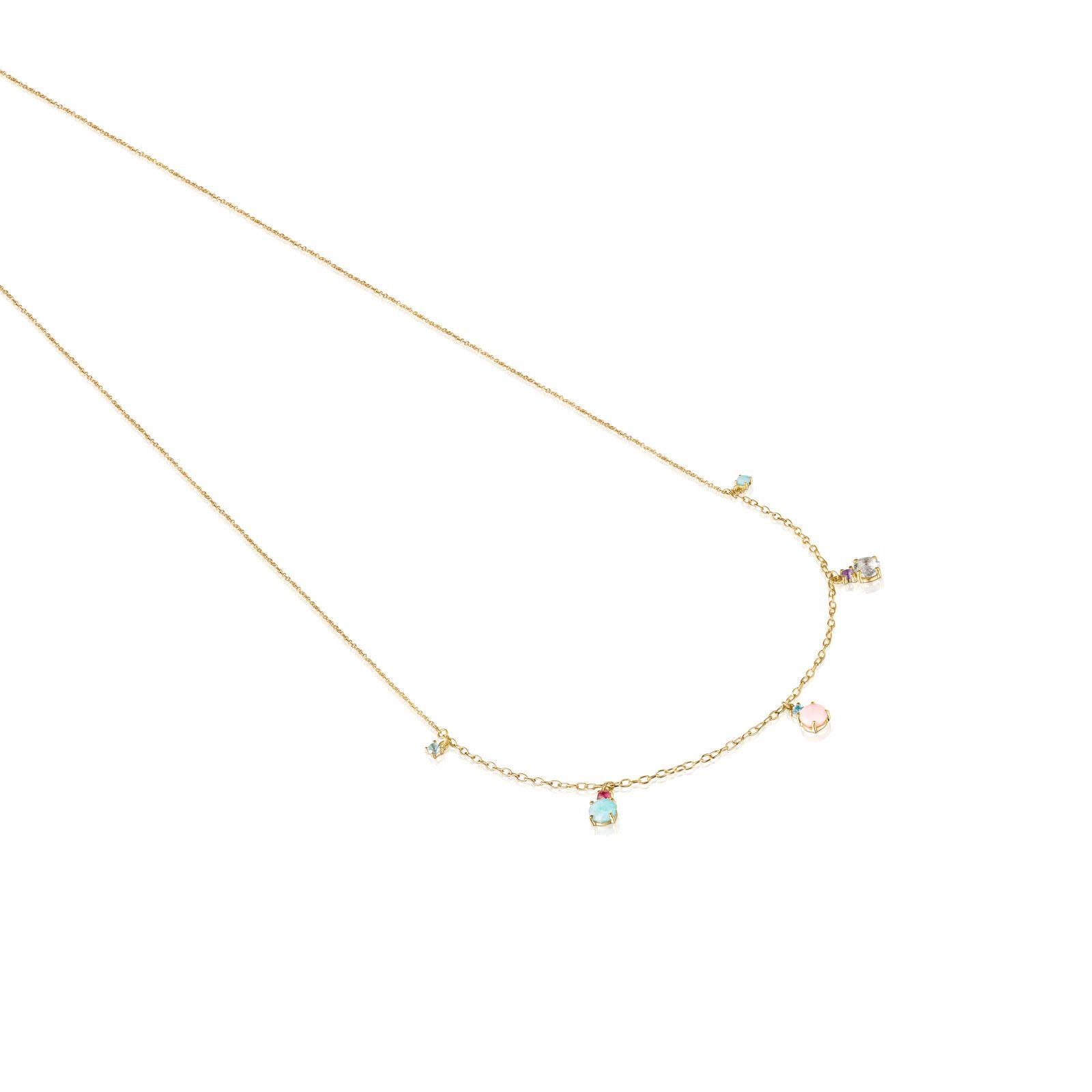 Collar Tous Mini Ivette de Oro con Gemas-2