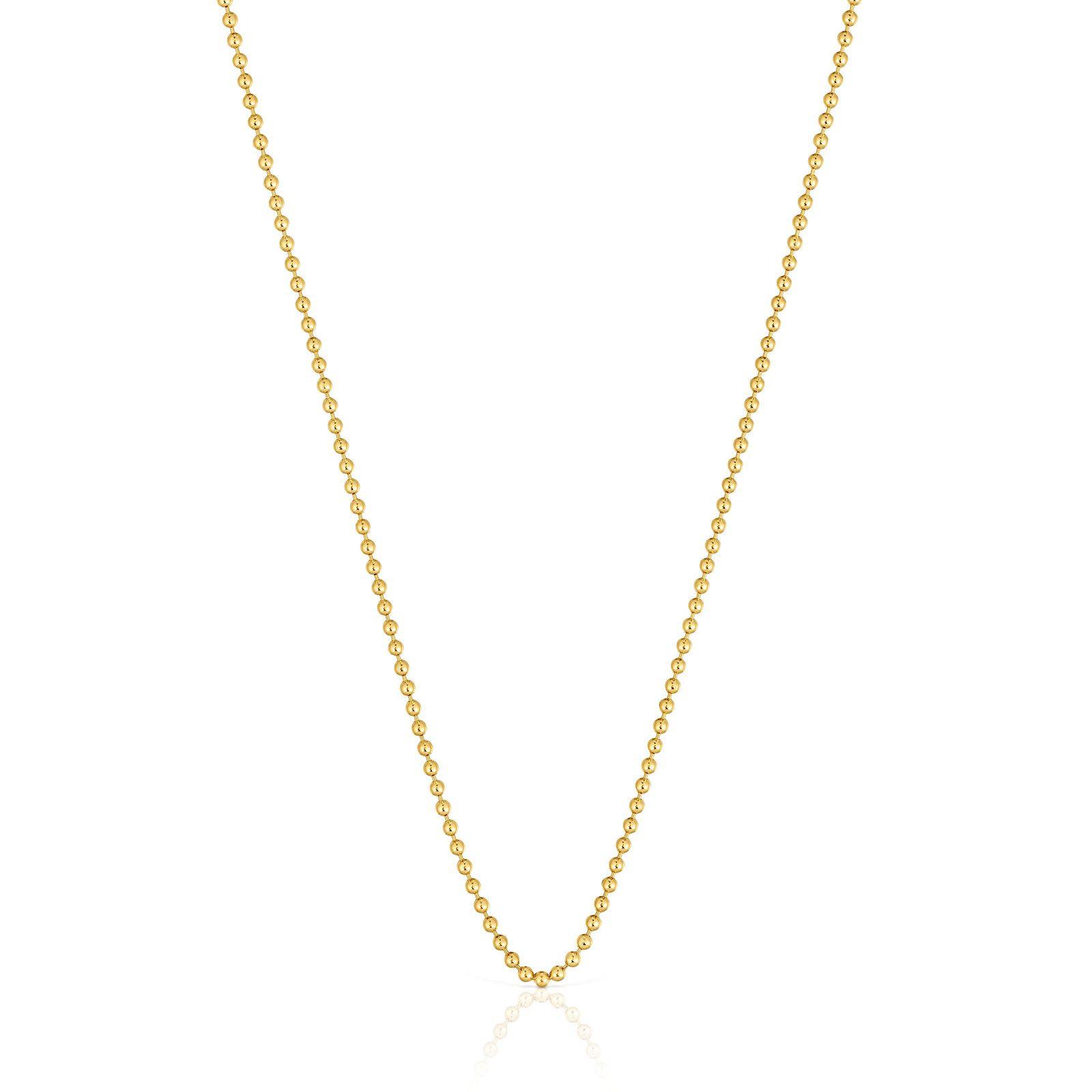 Gargantilla de baño de oro sobre plata con bolas 45 cm-0