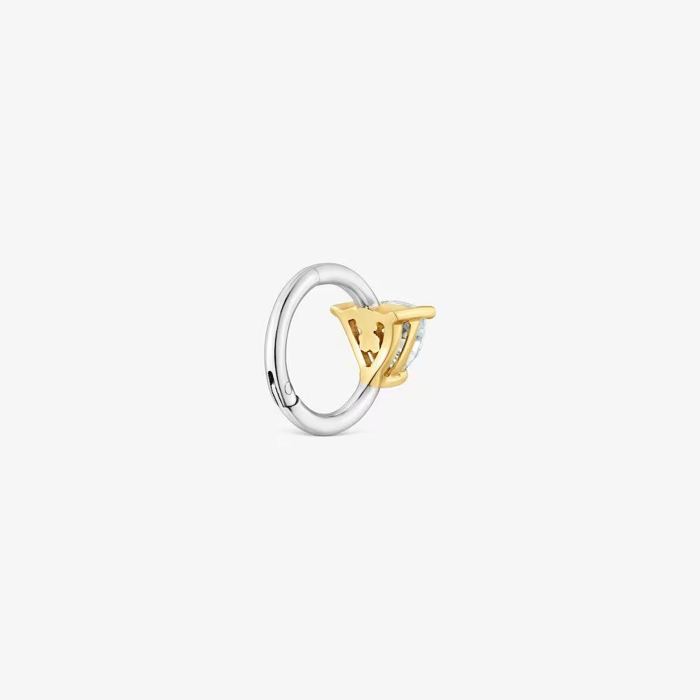Pendiente individual de oro 14 kt y diam de lab 0,14ct Shine-2