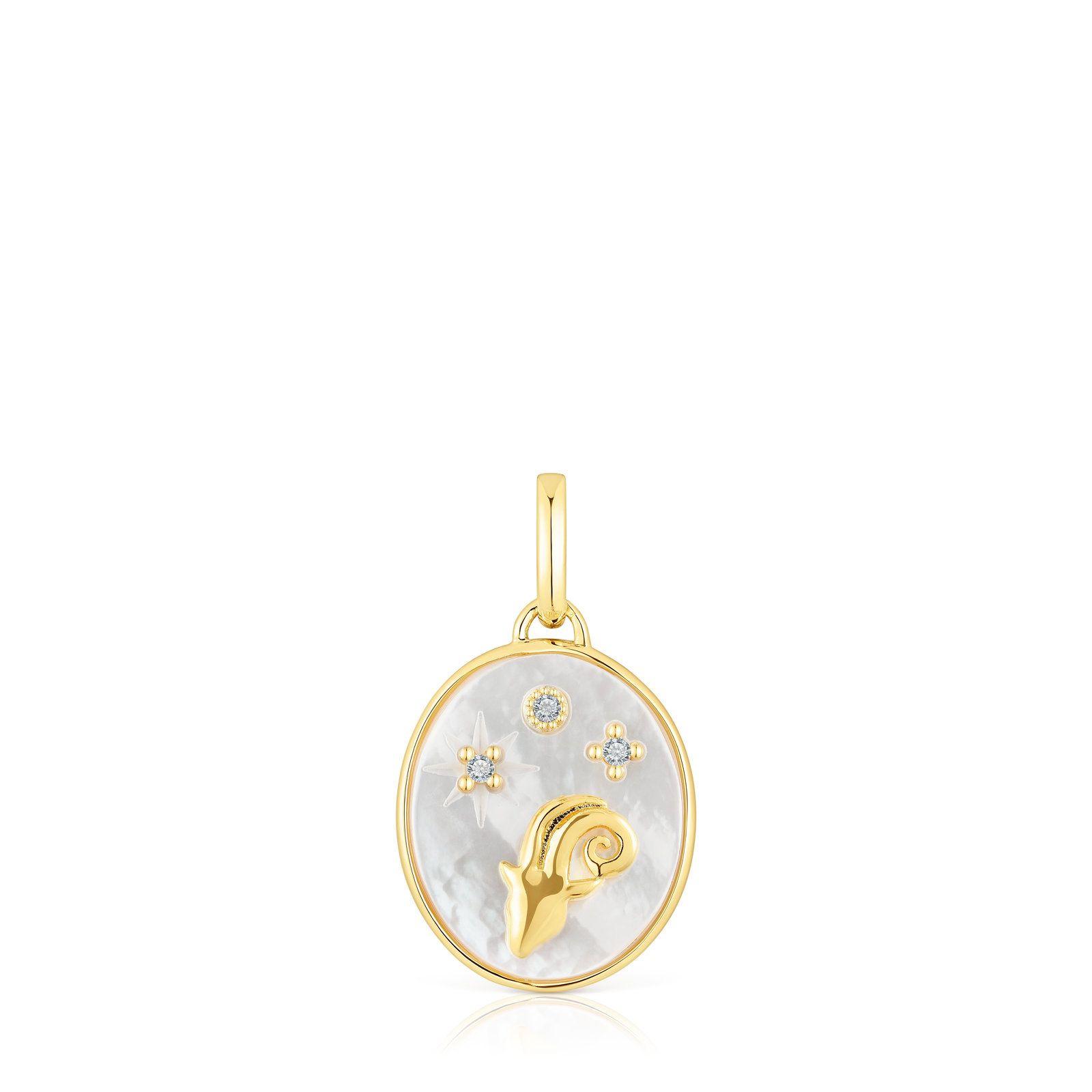 Colgante Aries de vermeil con nácar TOUS Horoscope-0