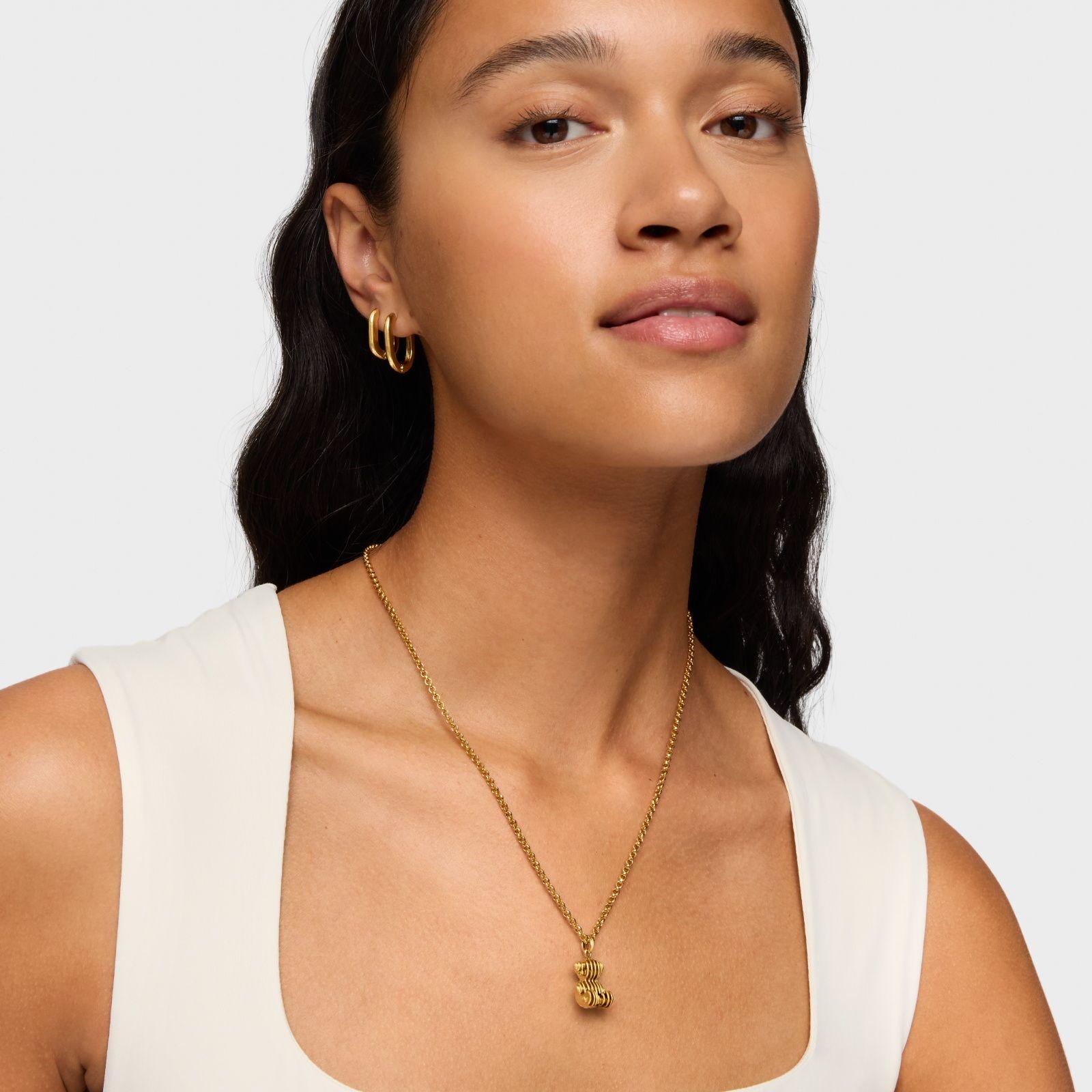 Colgante oso con baño de oro 18 kt sobre plata laminada Bold Bear-3