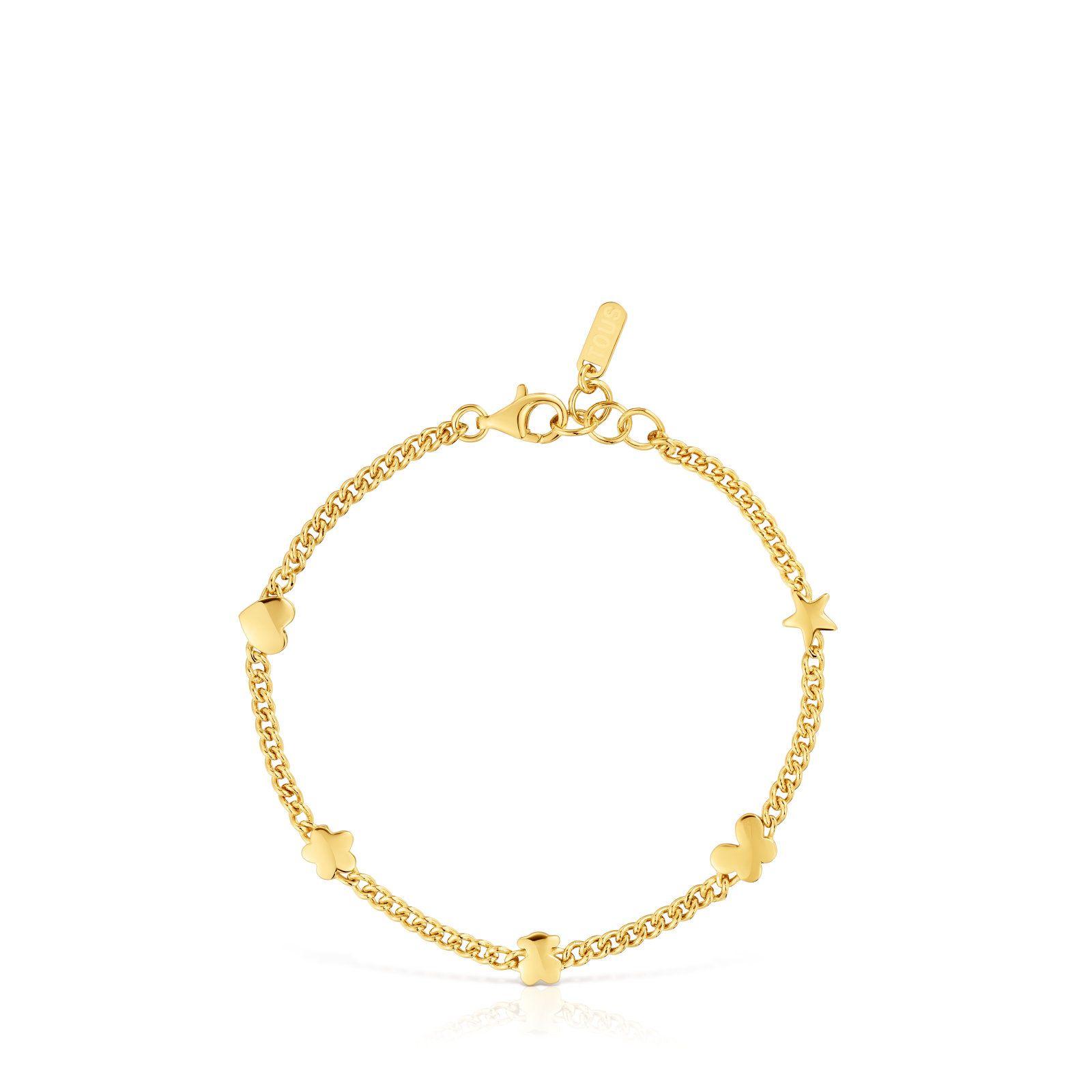 Pulsera cadena con baño de oro 18 kt sobre plata-1