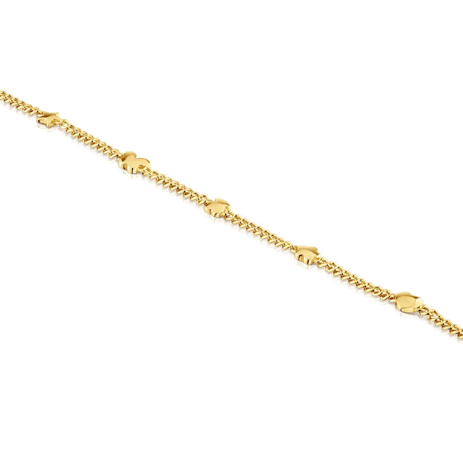 Pulsera cadena con baño de oro 18 kt sobre plata-2