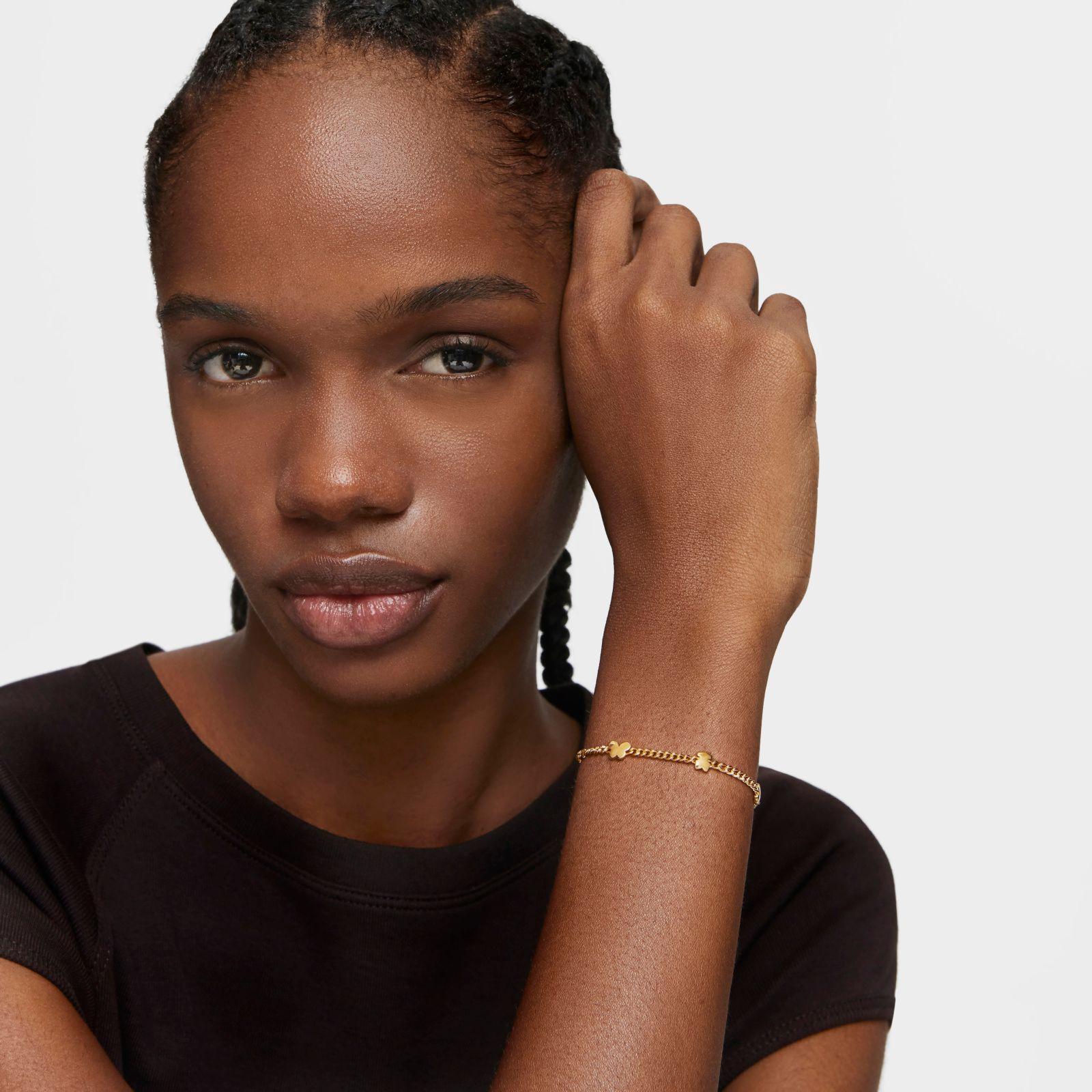 Pulsera cadena con baño de oro 18 kt sobre plata-3