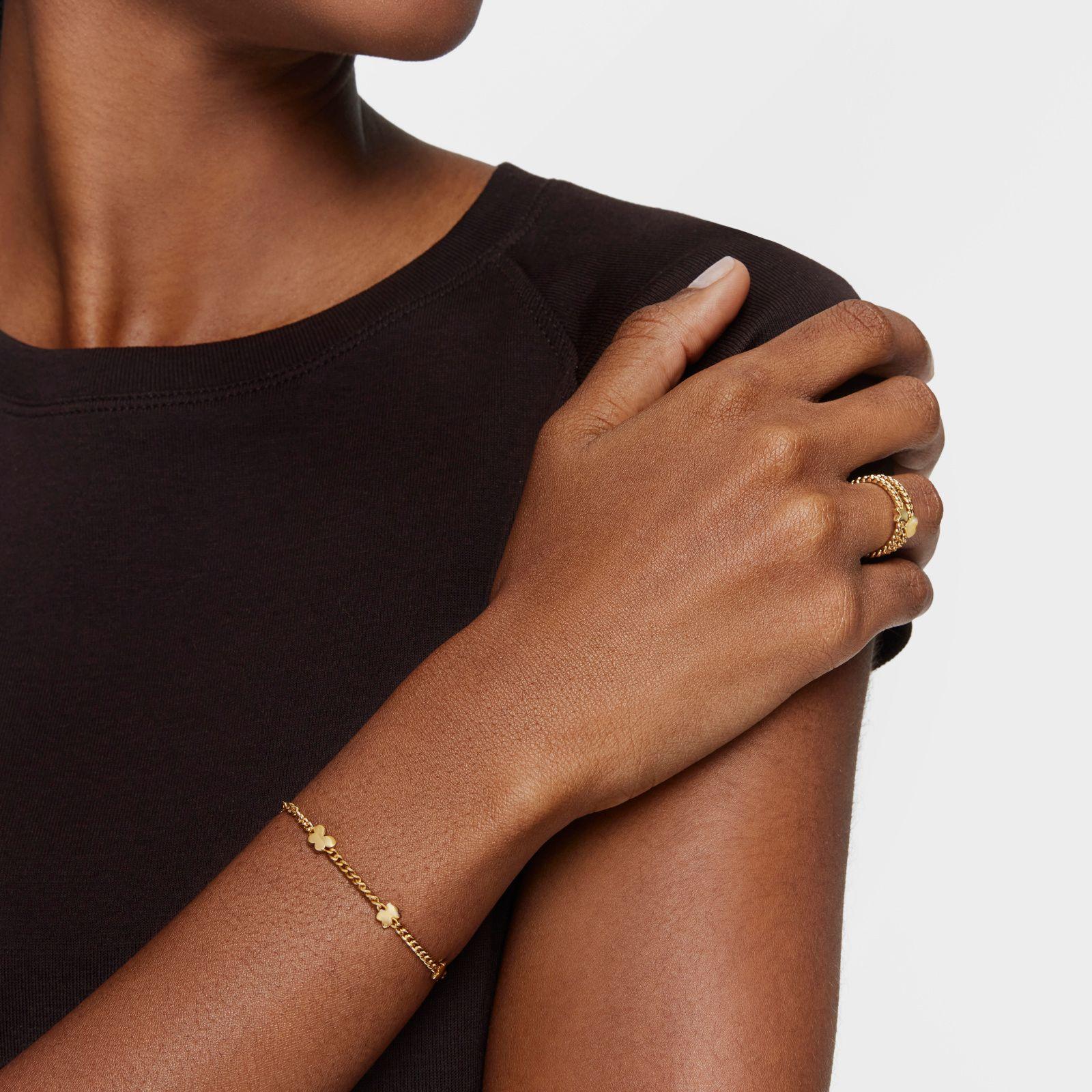 Pulsera cadena con baño de oro 18 kt sobre plata-4