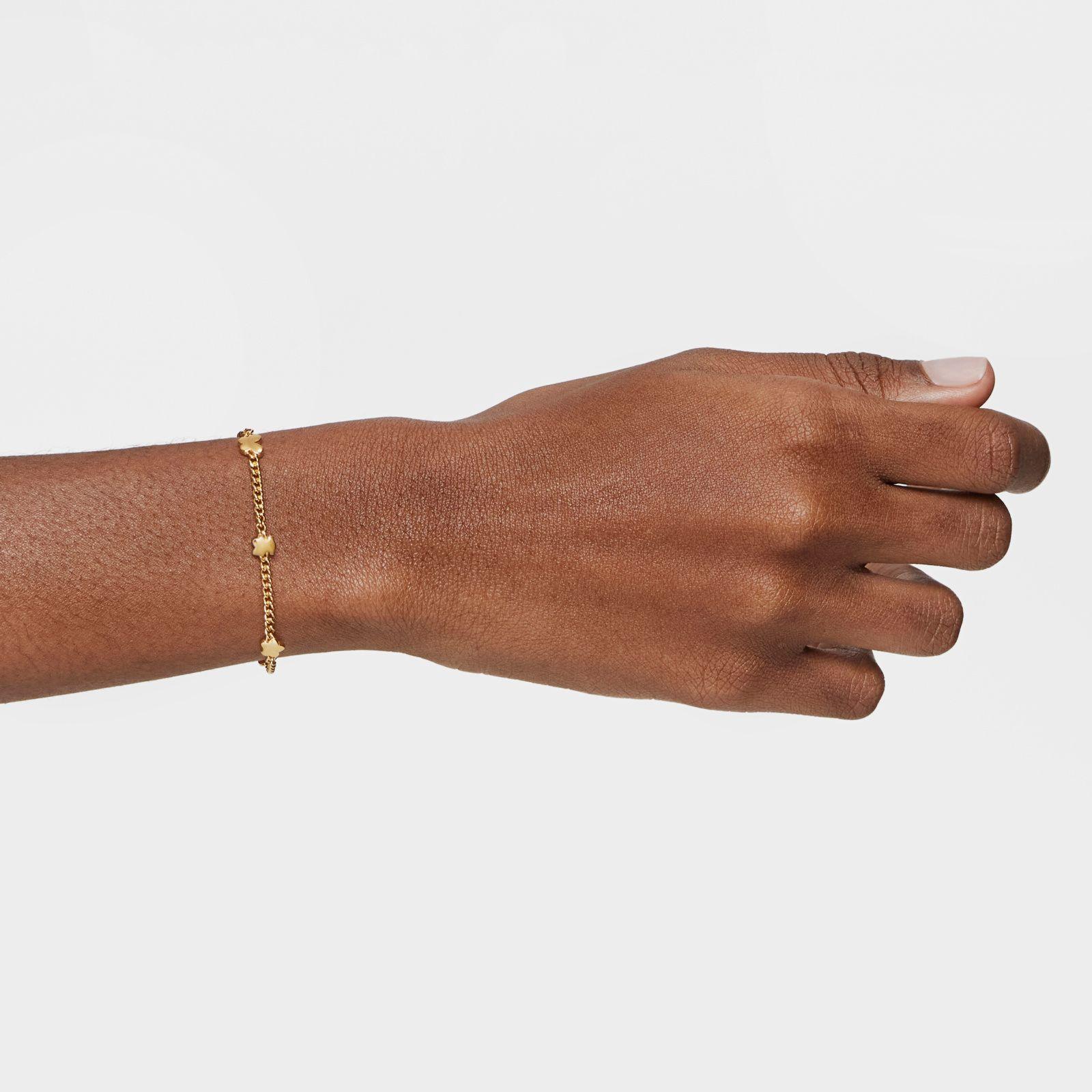 Pulsera cadena con baño de oro 18 kt sobre plata-5