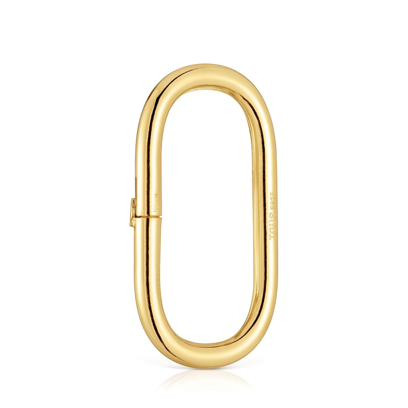 Anilla extra grande con baño de oro 18 kt sobre plata Hold Oval-2