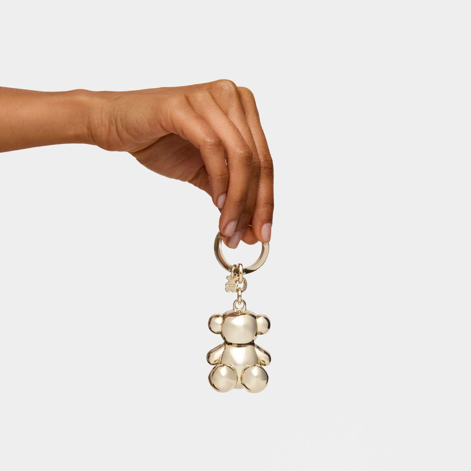 Llavero oso dorado Metal Bold Bear-2
