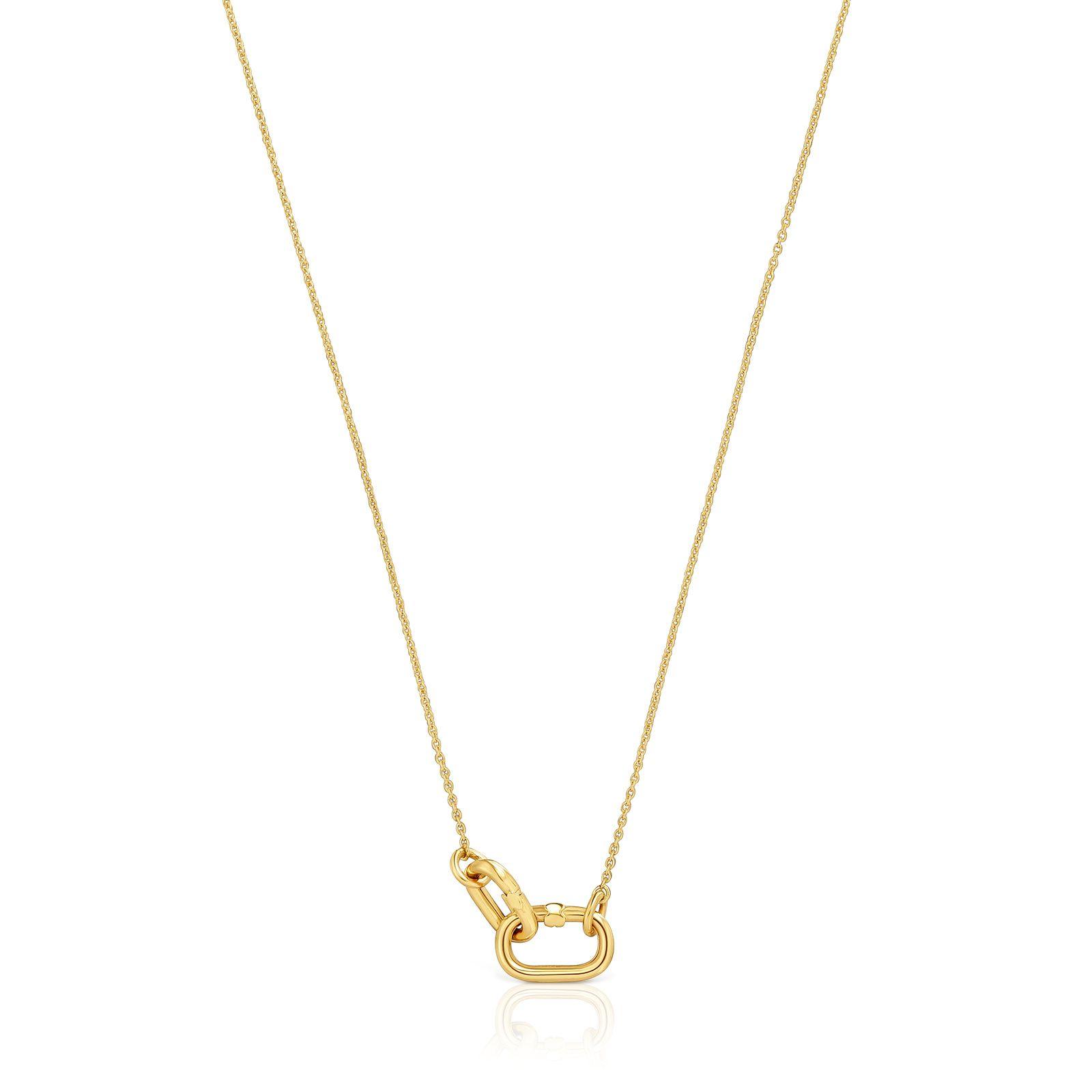 Gargantilla de oro doble Hold Oval-0