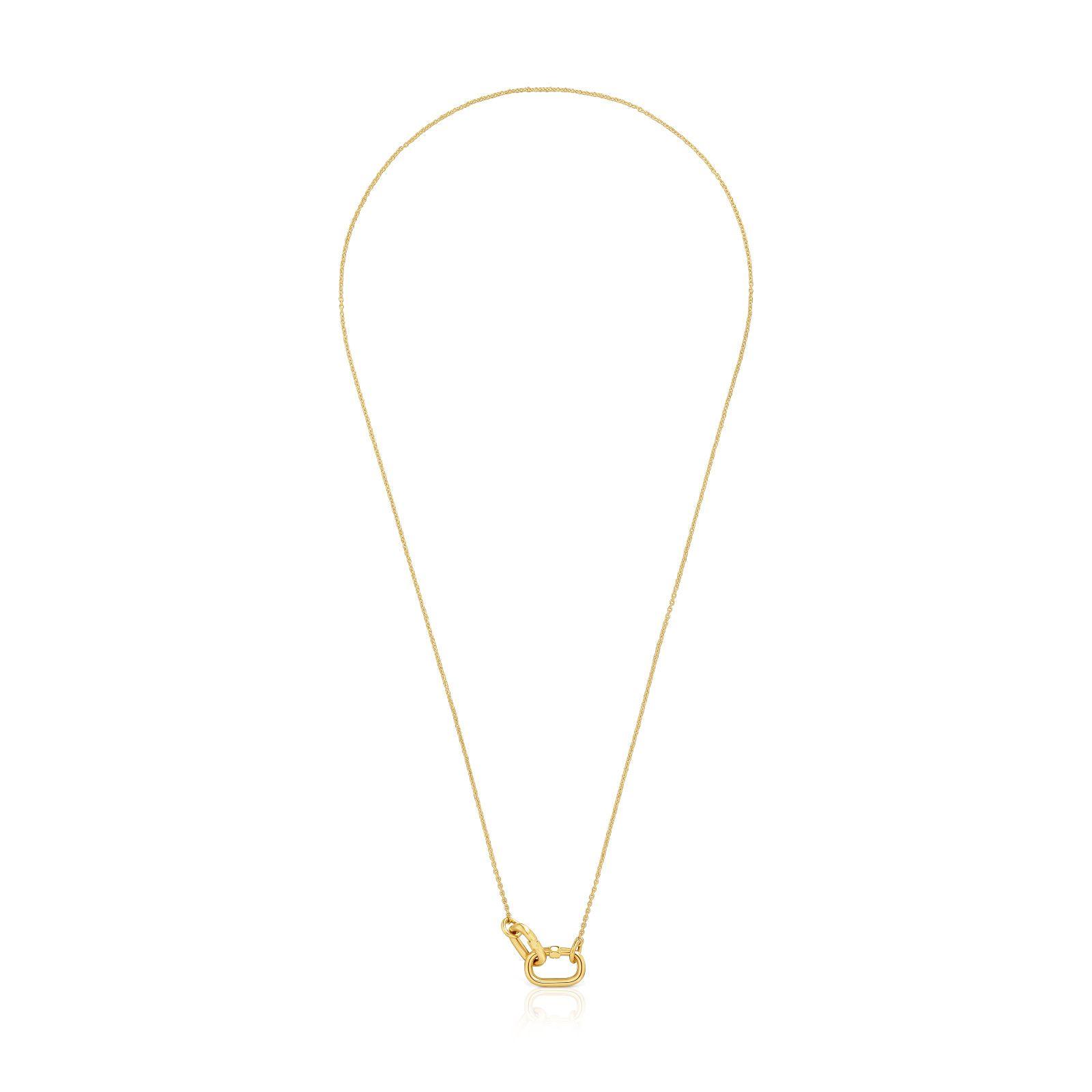 Gargantilla de oro doble Hold Oval-1