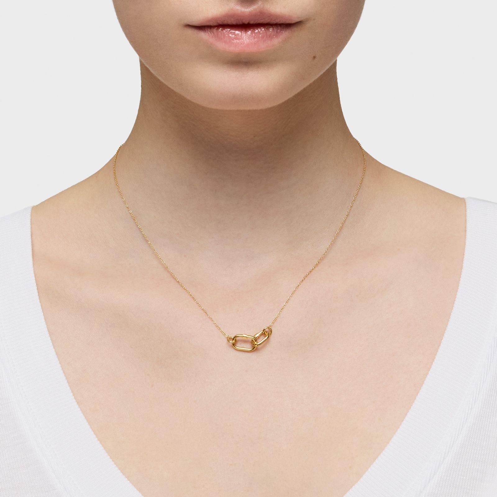 Gargantilla de oro doble Hold Oval-5