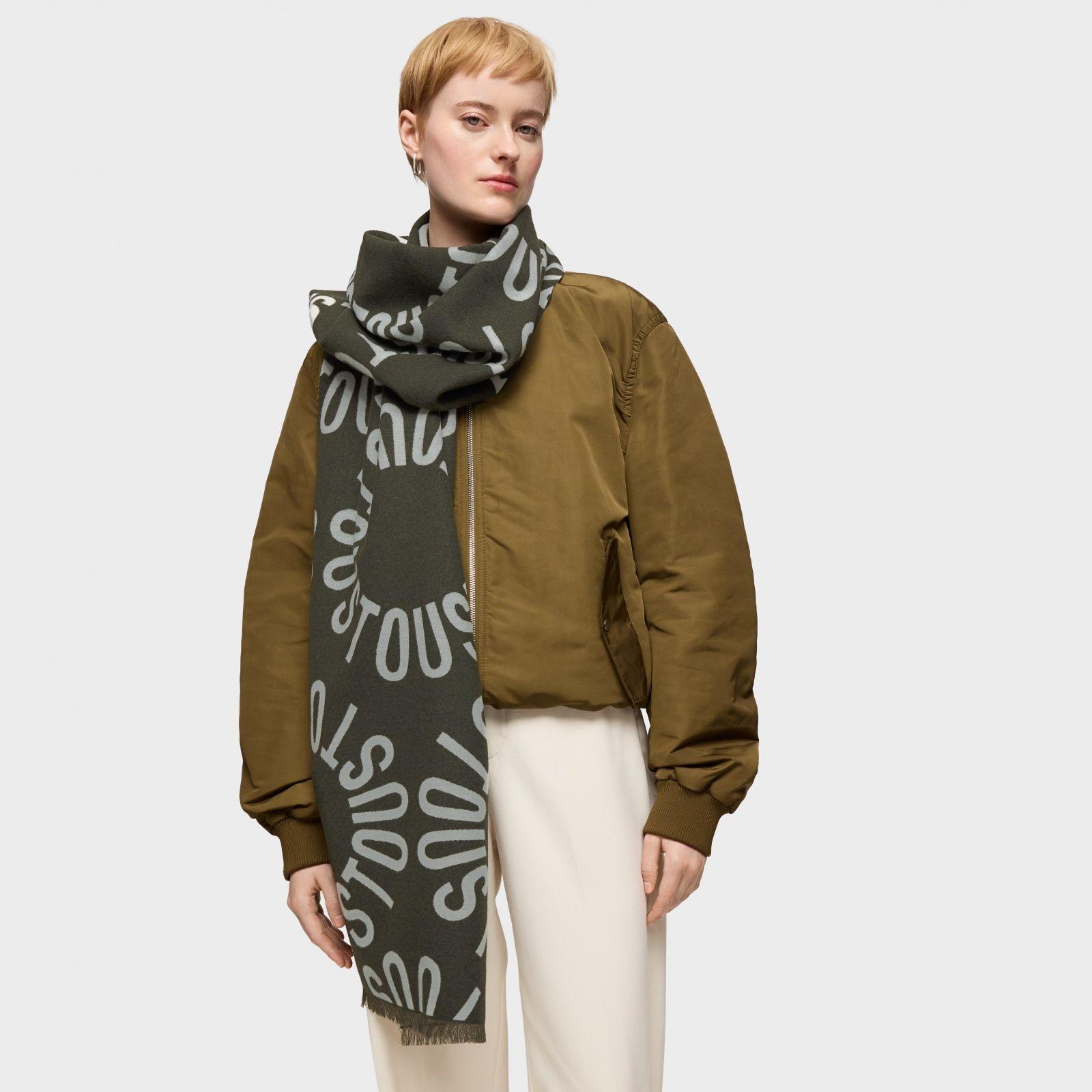Foulard caqui TOUS Round Logo-2