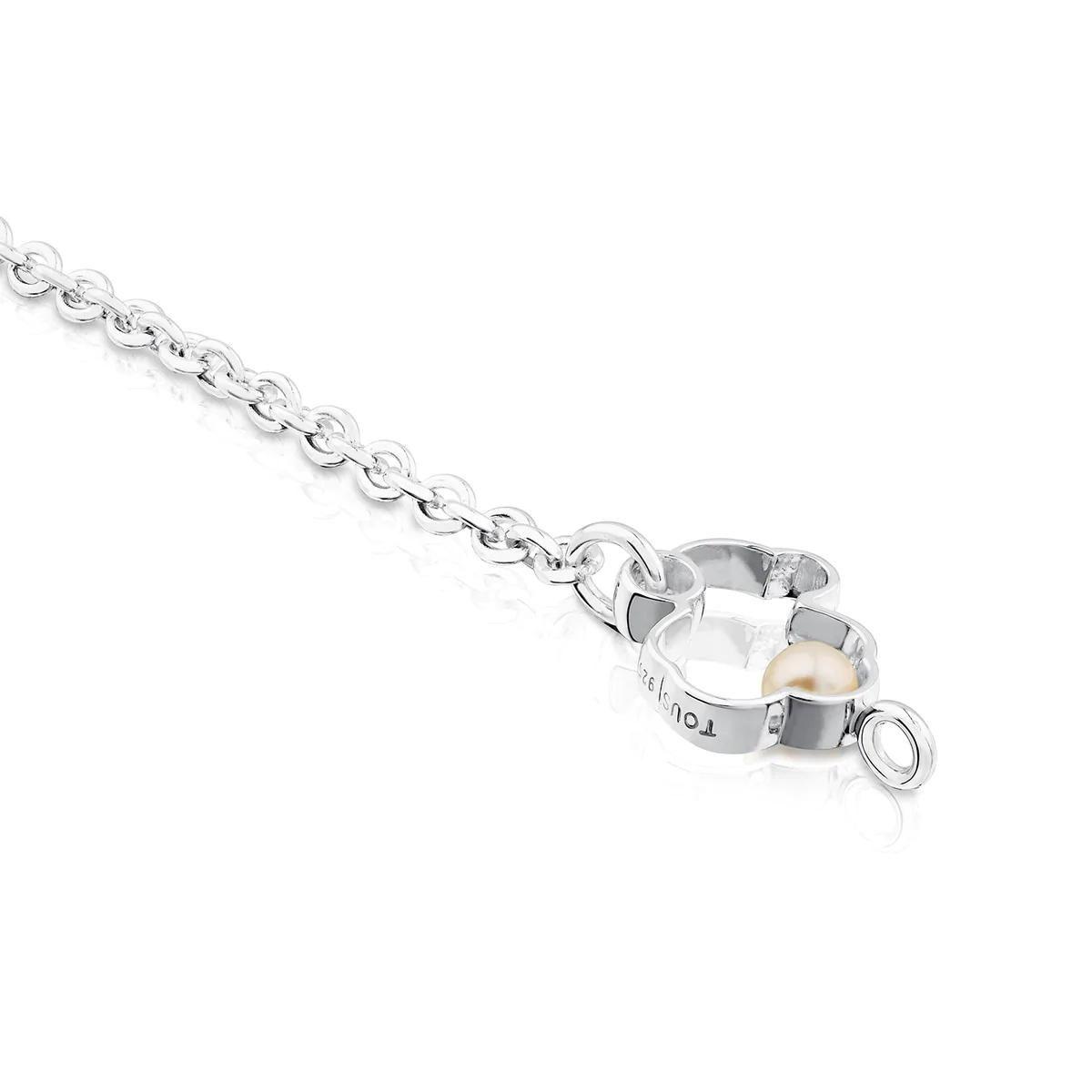 Pulsera Tous Silueta de Plata con Perla-2