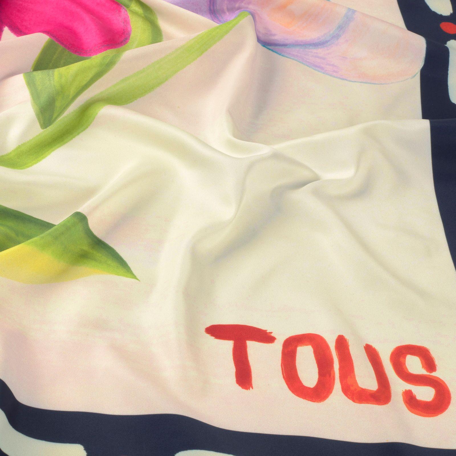 Pañuelo cuadrado rosa claro TOUS Summer Daisies-1