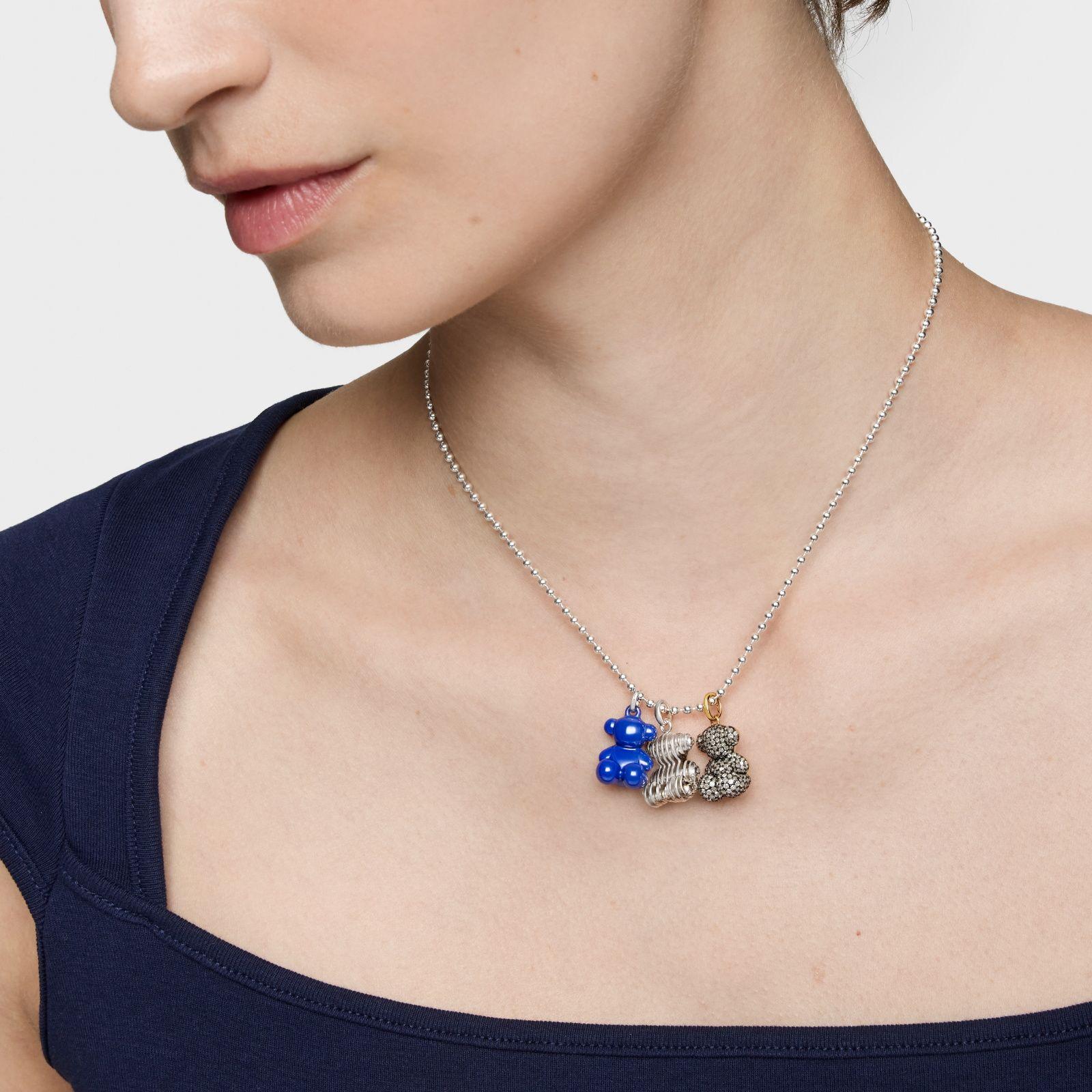 Colgante oso de plata laminada Bold Bear-4