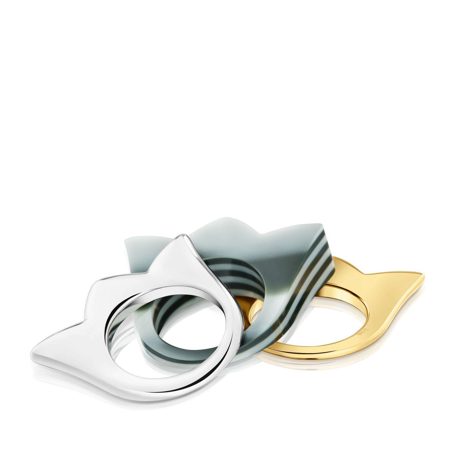 Pack anillos grandes tulipa bicolor y acetato My Other Half-2