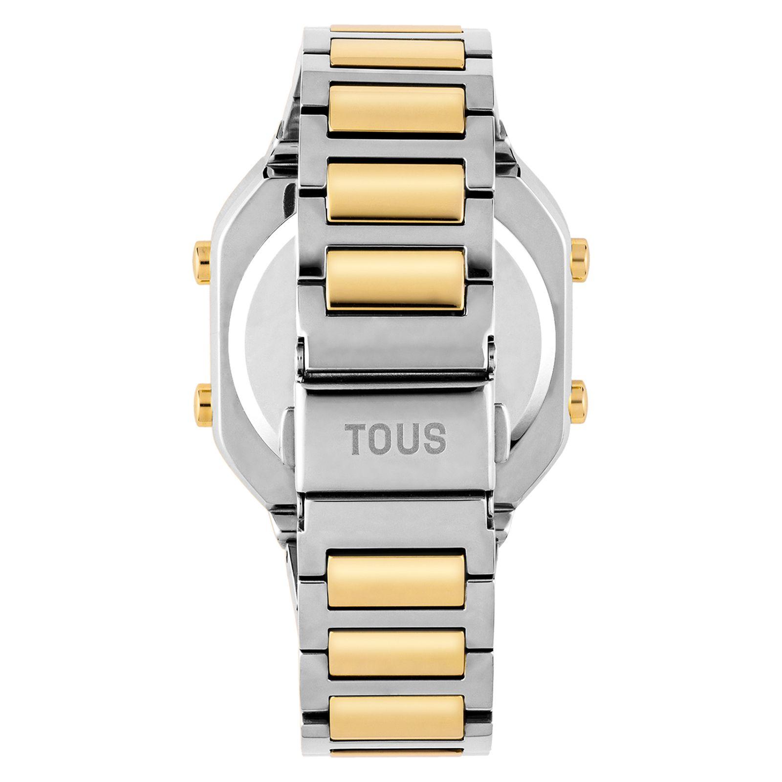 Reloj digital con brazalete de acero SS y acero IPG dorado D-BEAR-2
