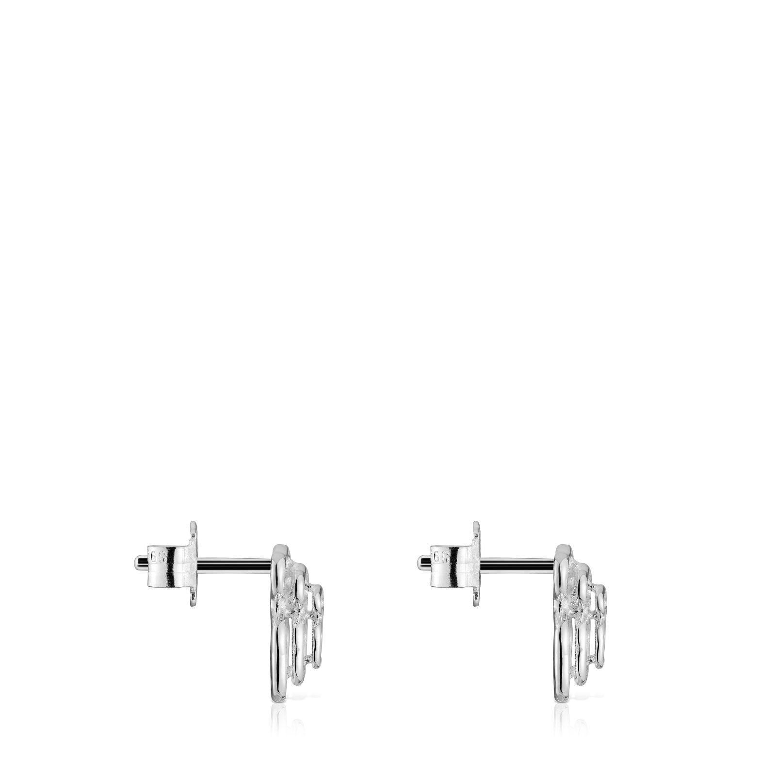 Aros oso de plata Bickie-1