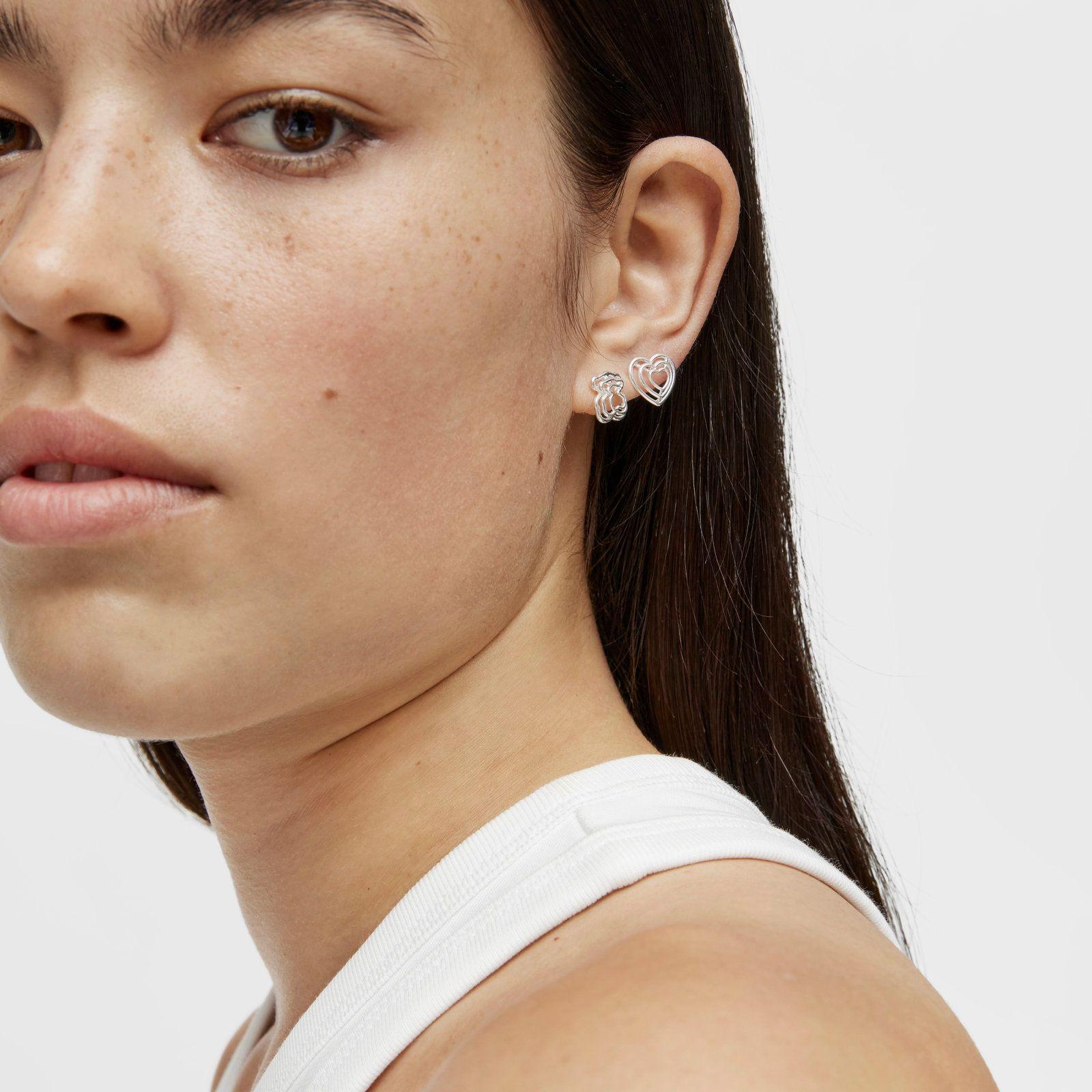 Aros oso de plata Bickie-5