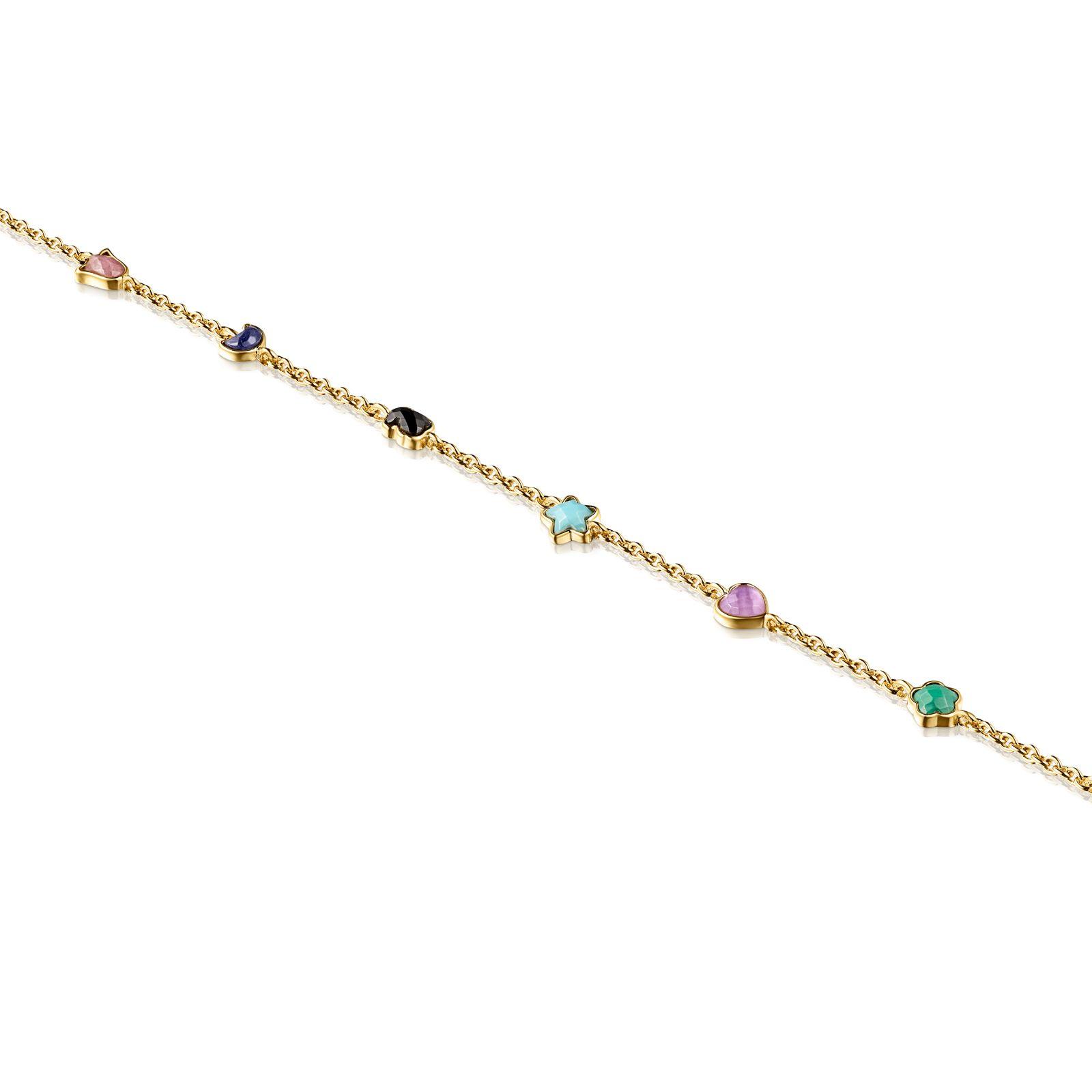 Pulsera Tous Glory de Plata Vermeil con Gemas-2